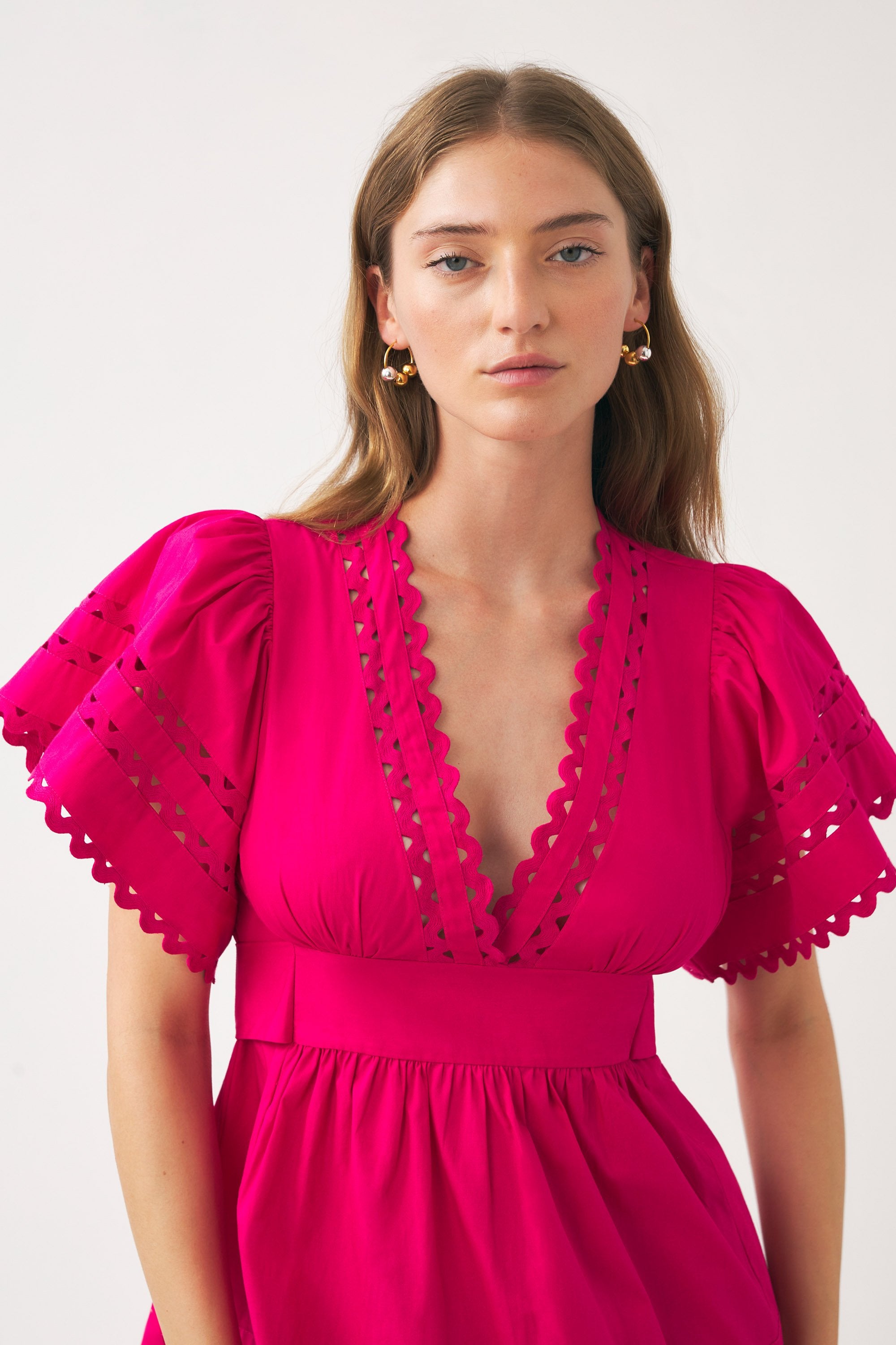 Cotton poplin mini dress Rodo