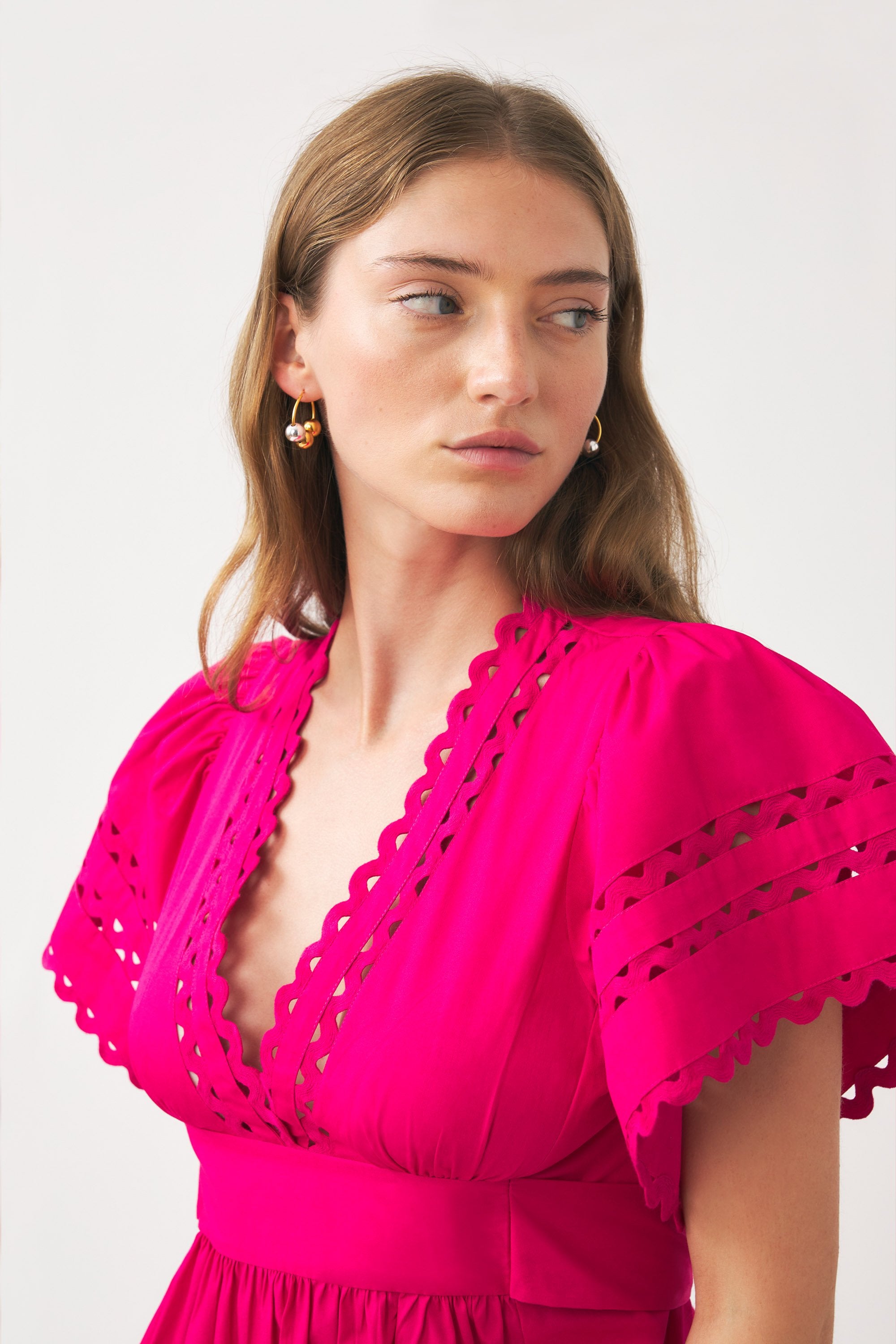 Cotton poplin mini dress Rodo