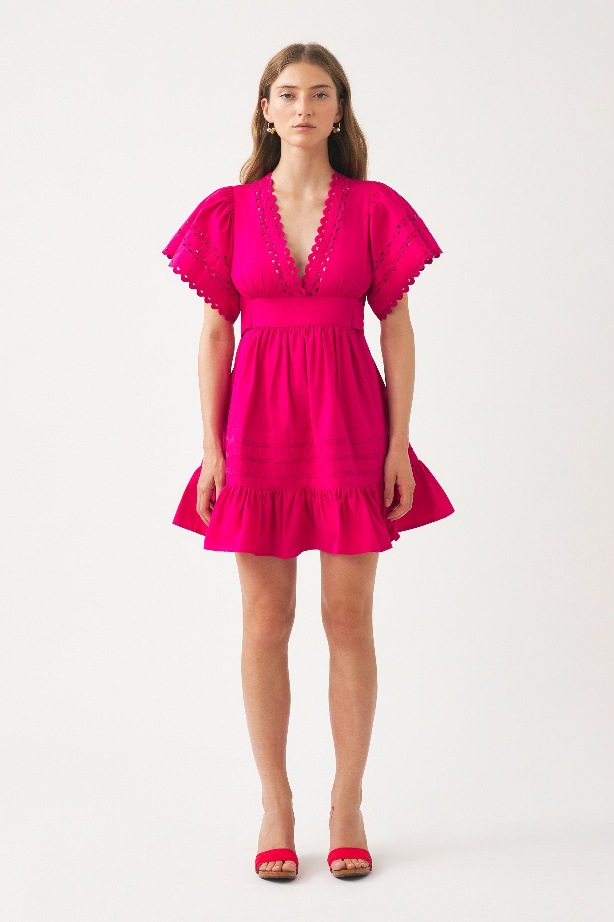 Cotton poplin mini dress Rodo