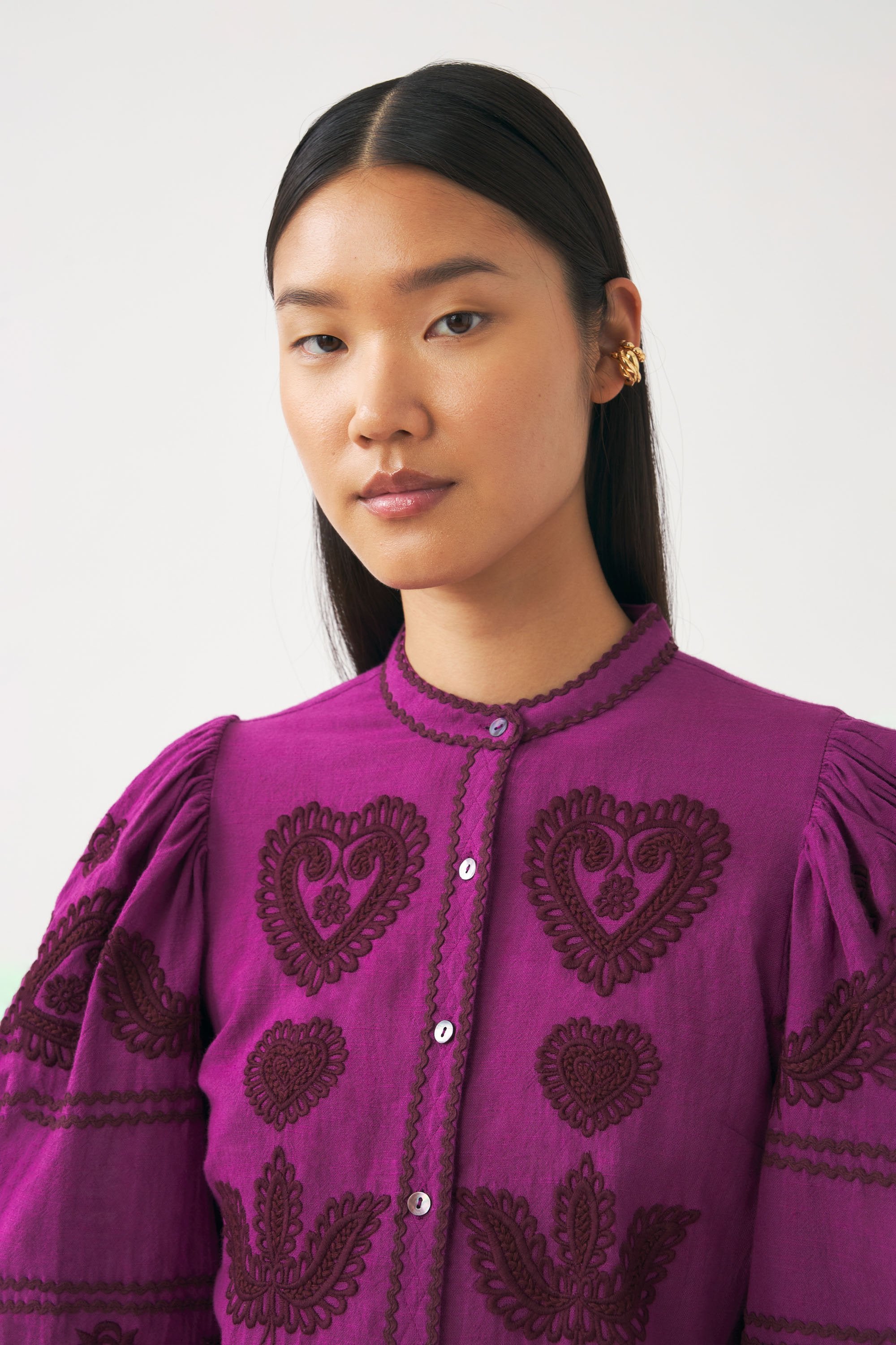 Blouse with Hungarian-inspired embroidery Rony