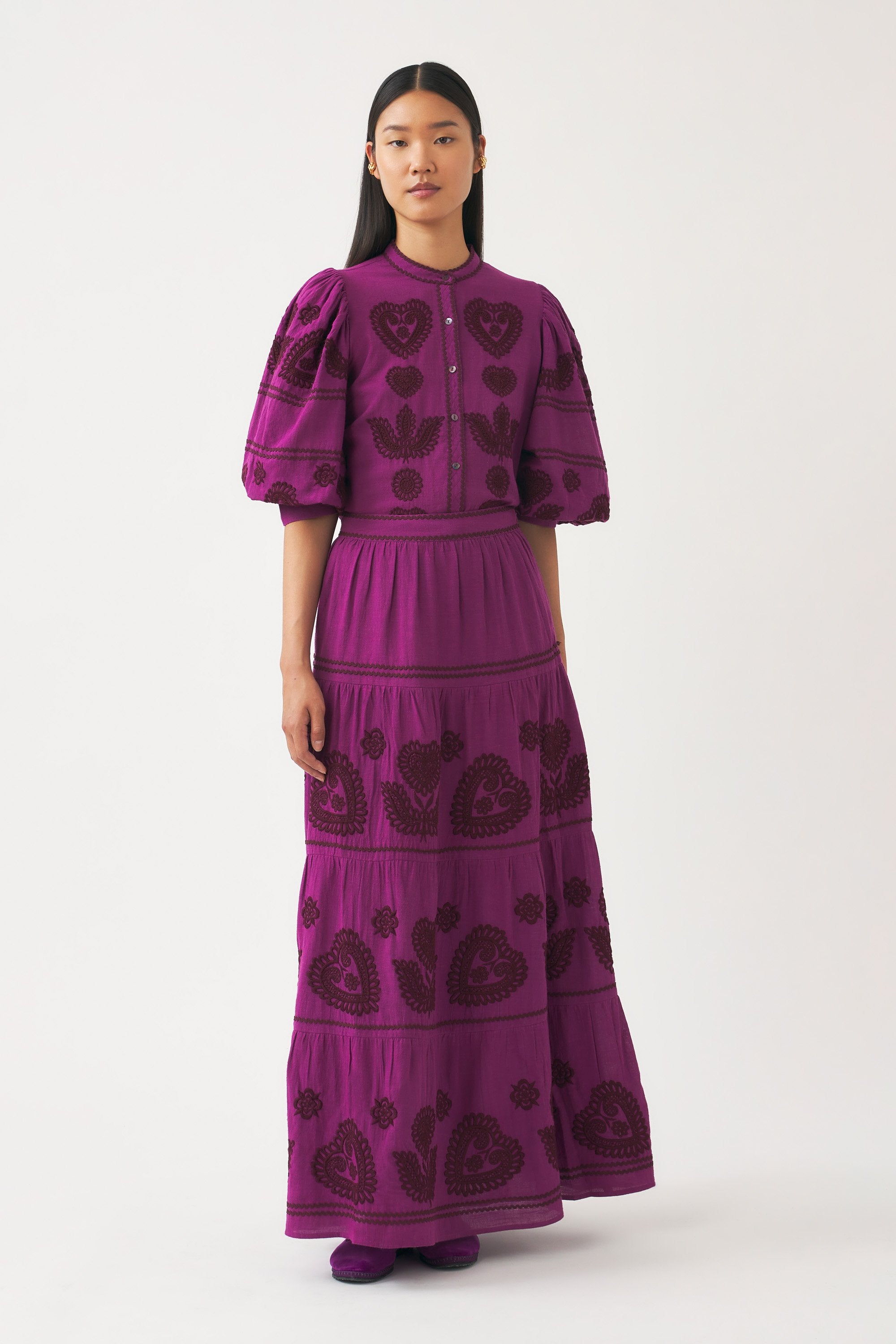 Blouse with Hungarian-inspired embroidery Rony