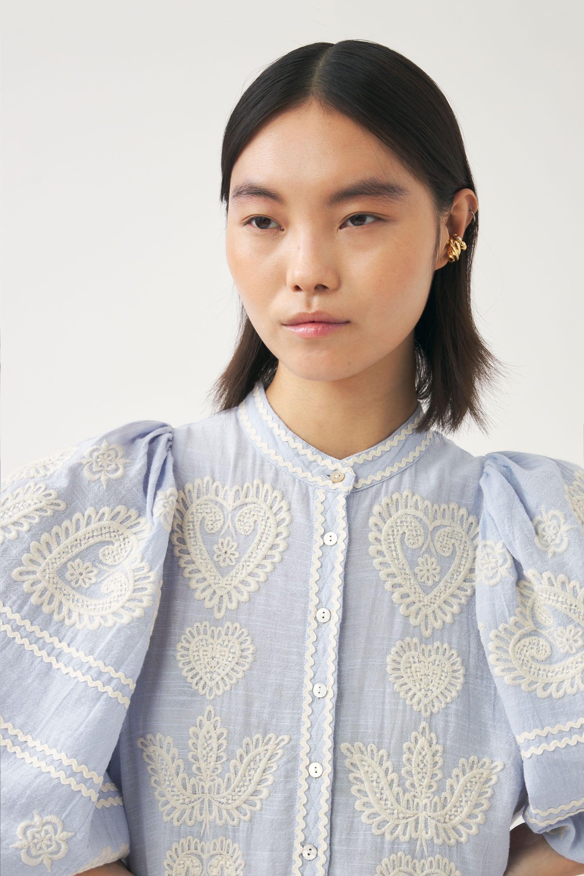 Maxi dress with Hungarian-inspired embroidery Rony