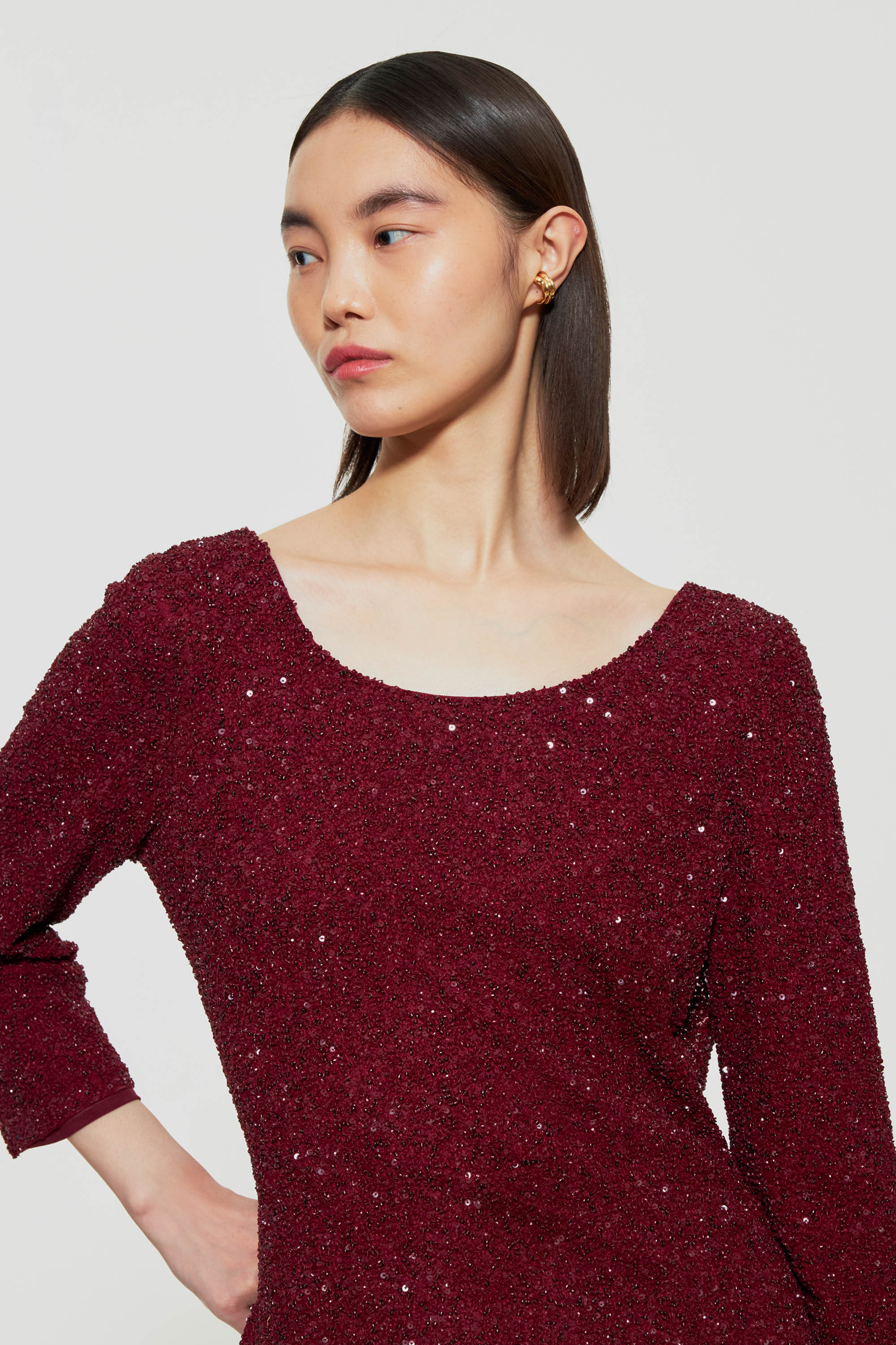 Kurzes Pailletten-Kleid Stefi