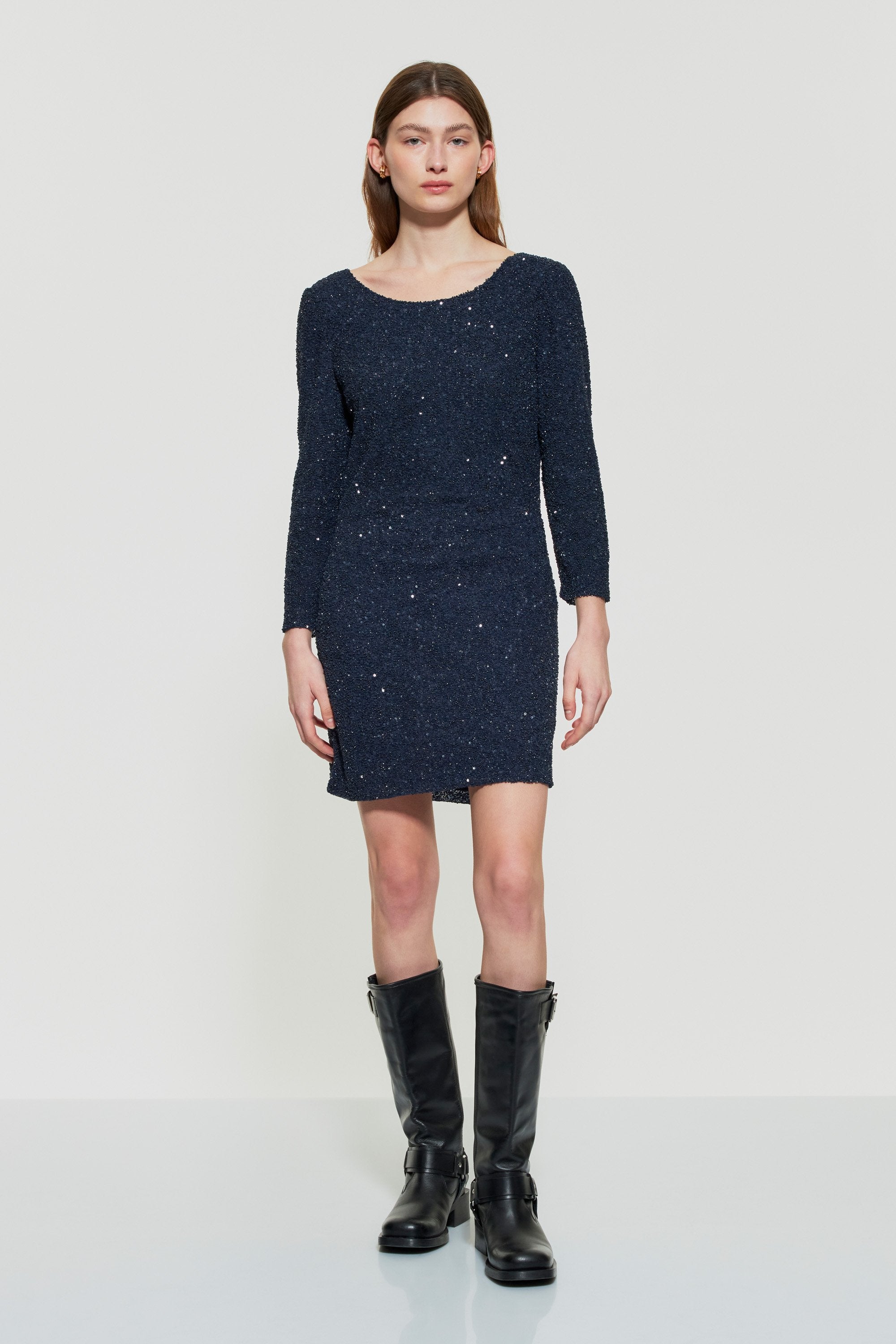 Kurzes Pailletten-Kleid Stefi
