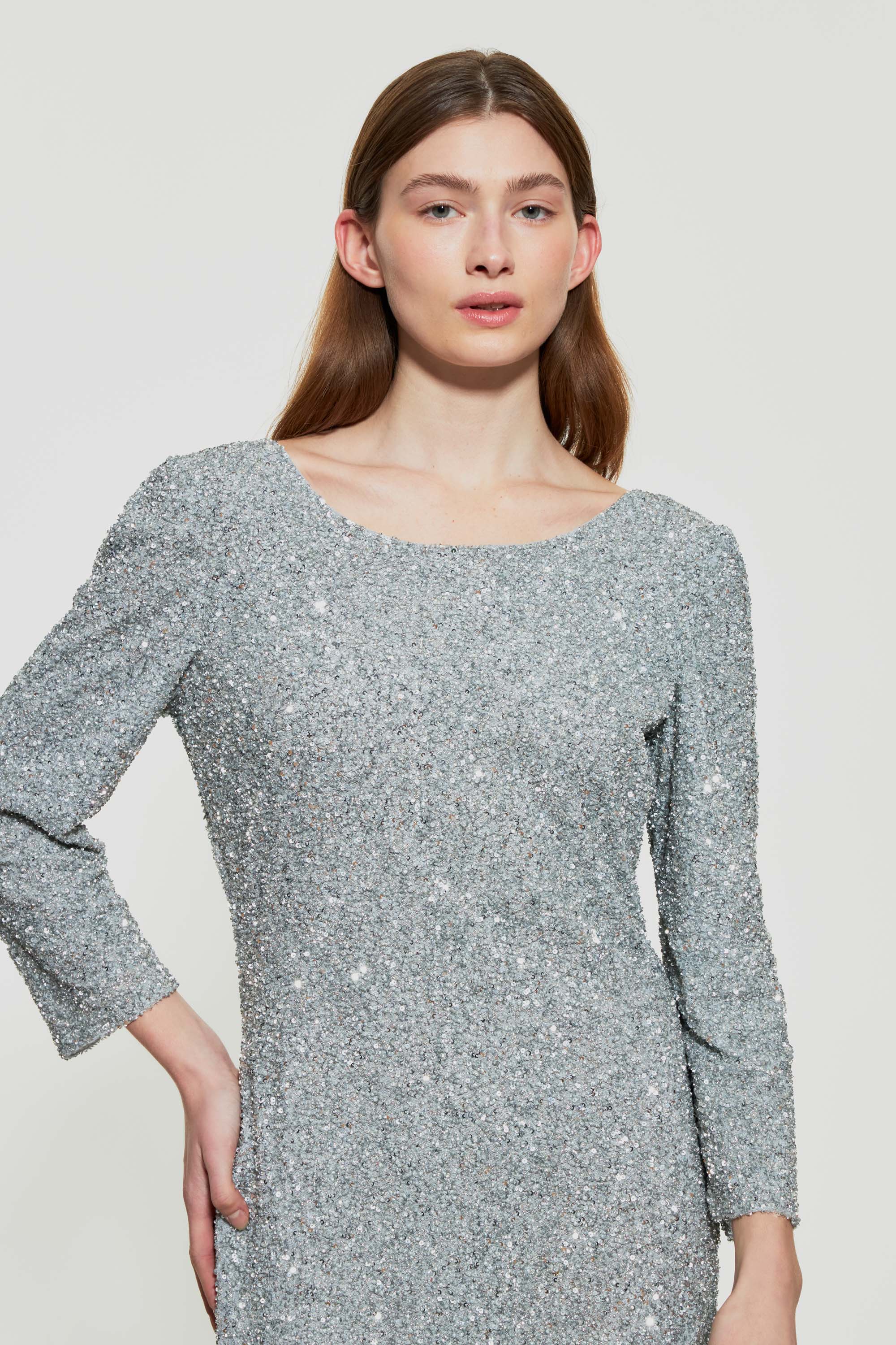 Kurzes Pailletten-Kleid Stefi