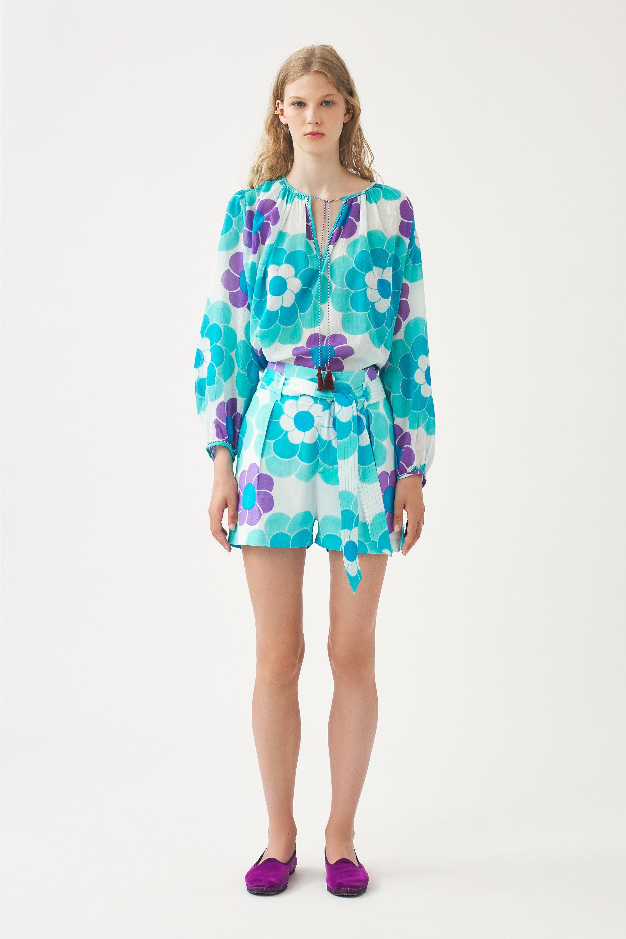 Fluid print blouse Suny