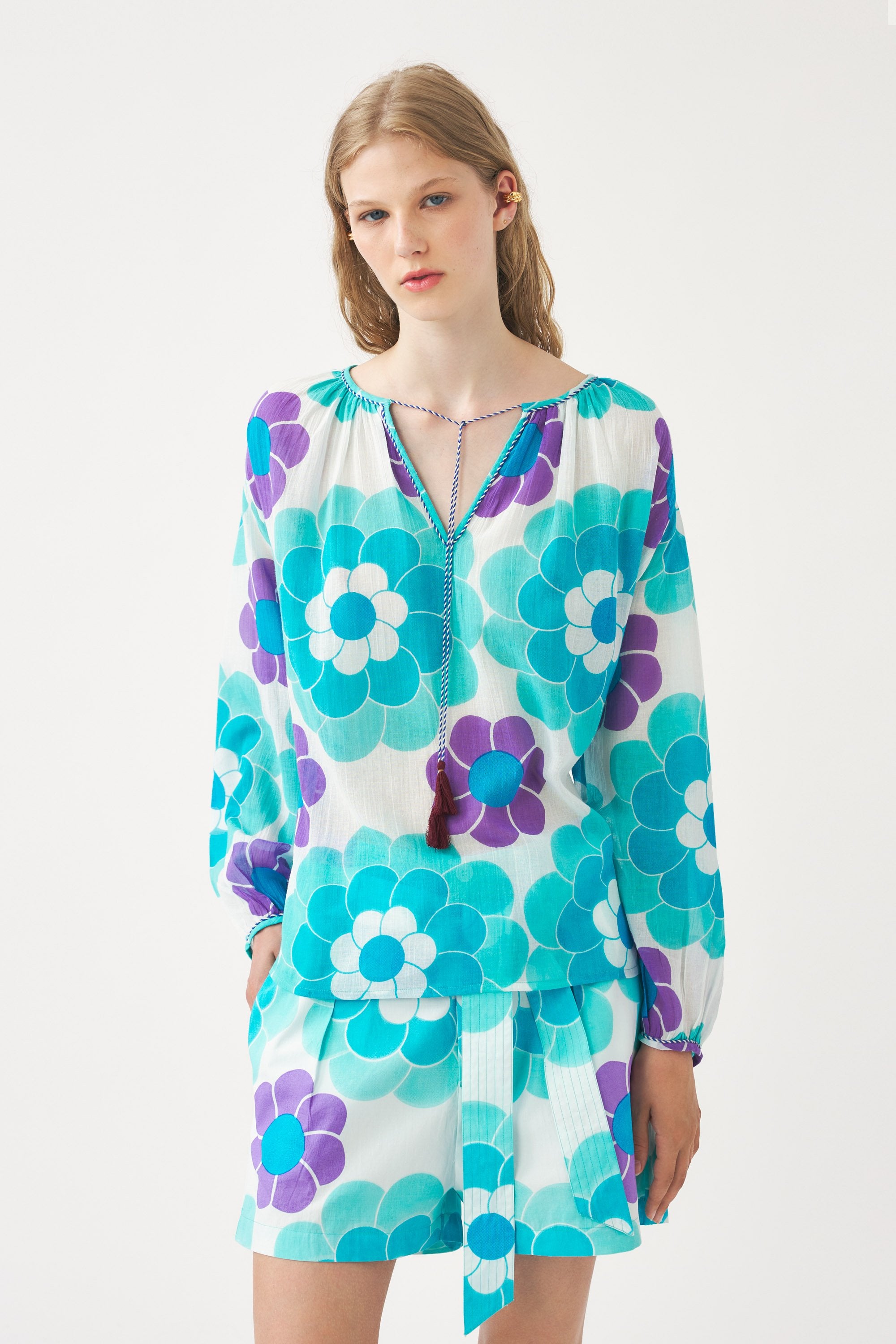 Fluid print blouse Suny