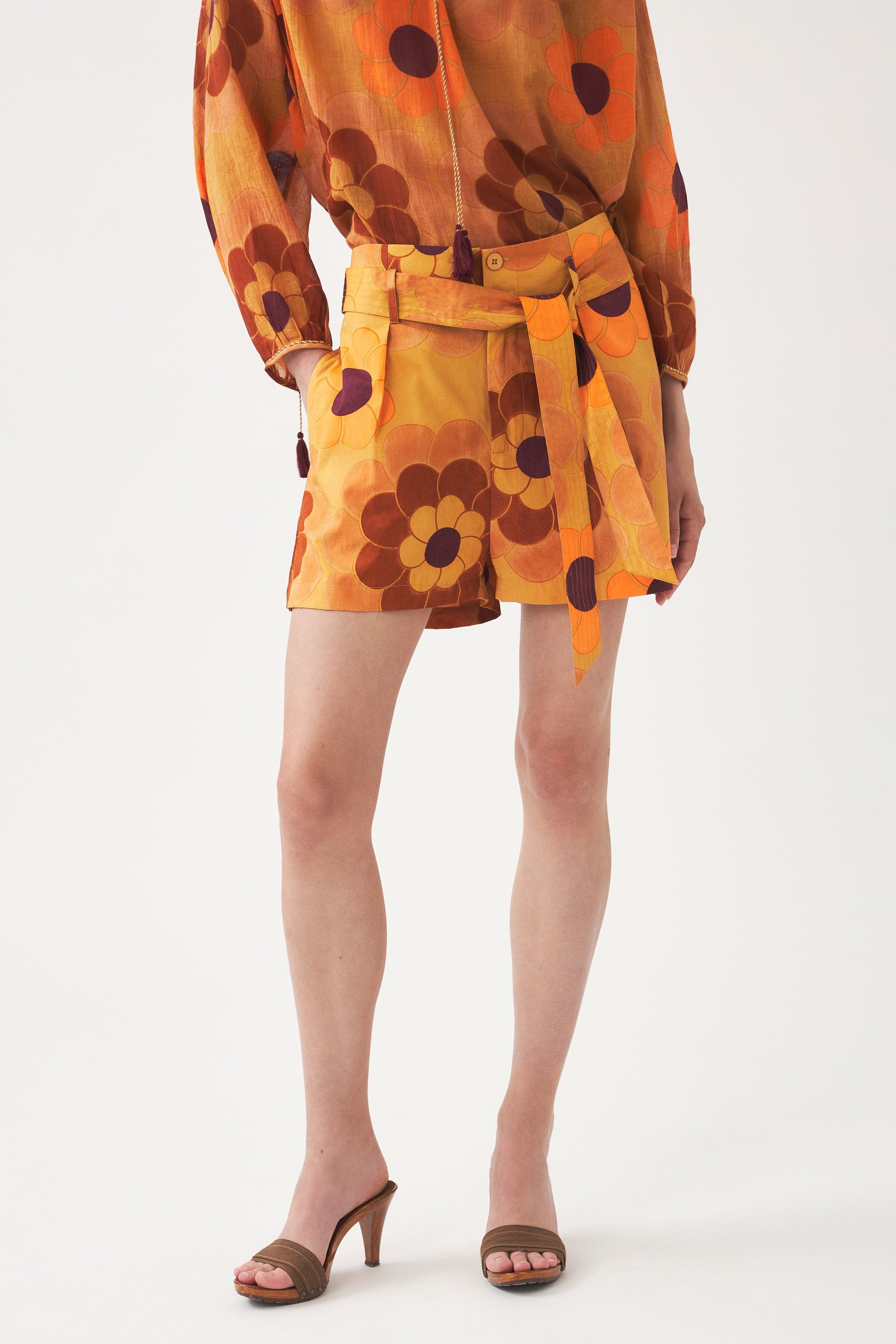 High-waisted print shorts Suny