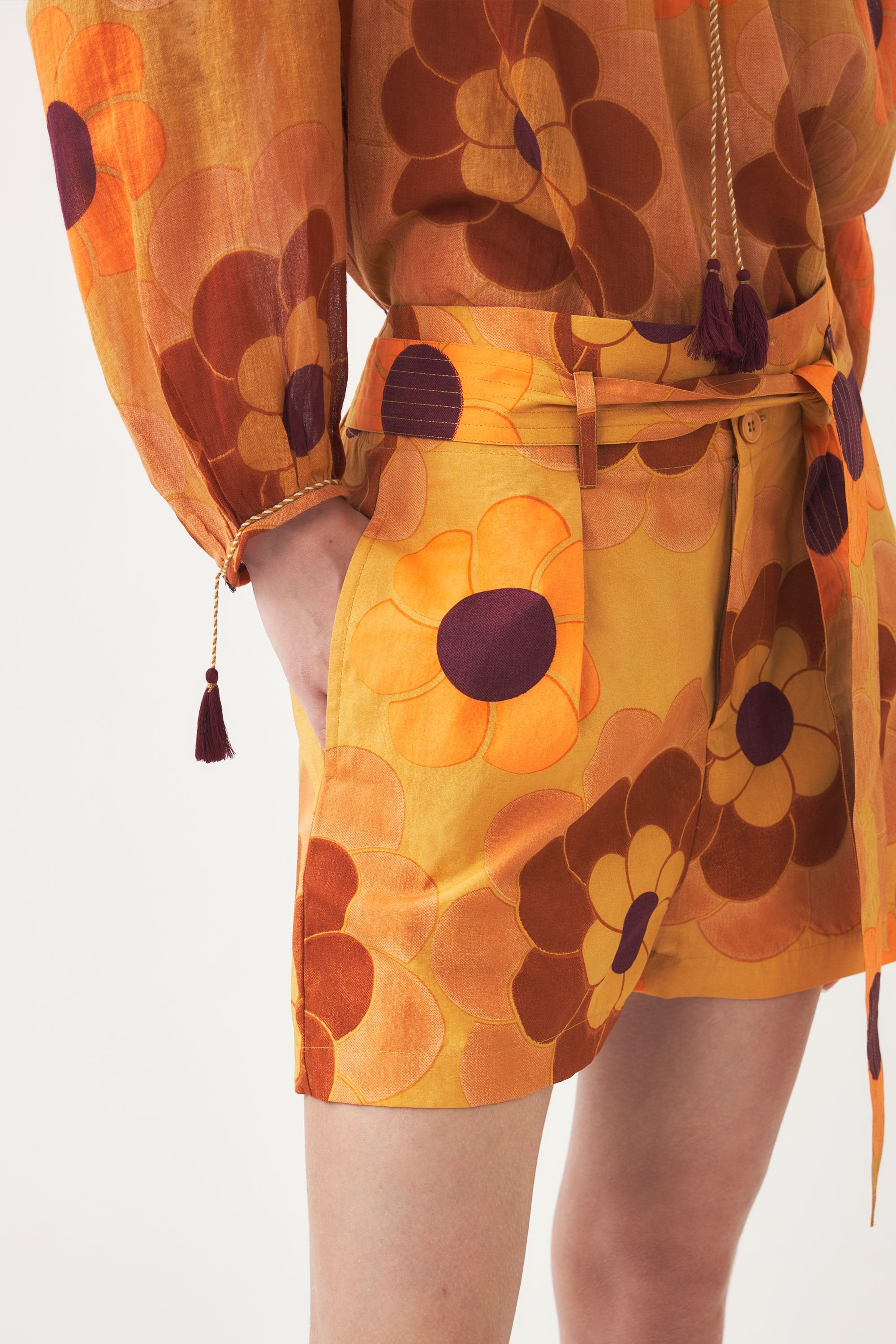 High-waisted print shorts Suny