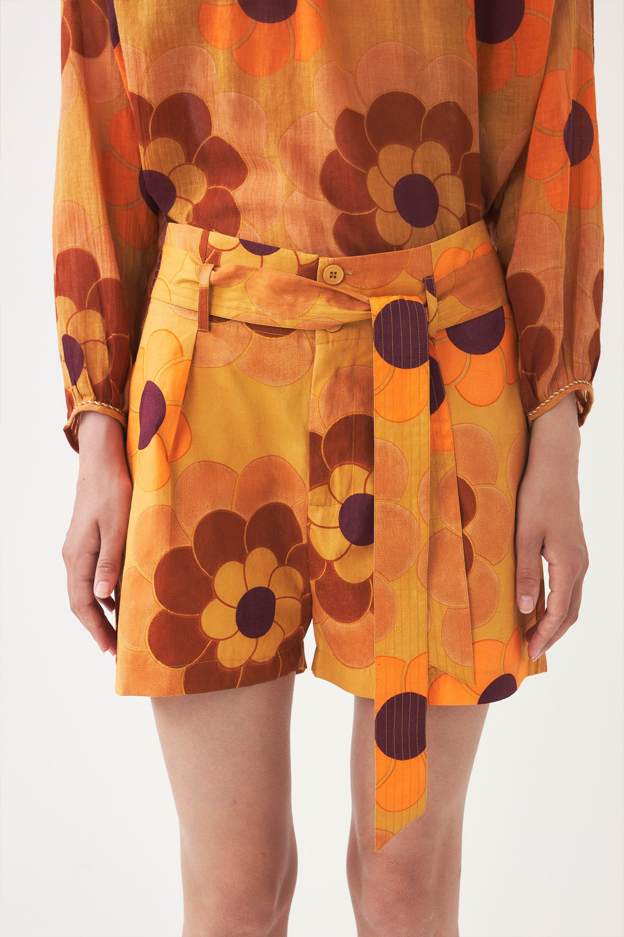High-waisted print shorts Suny