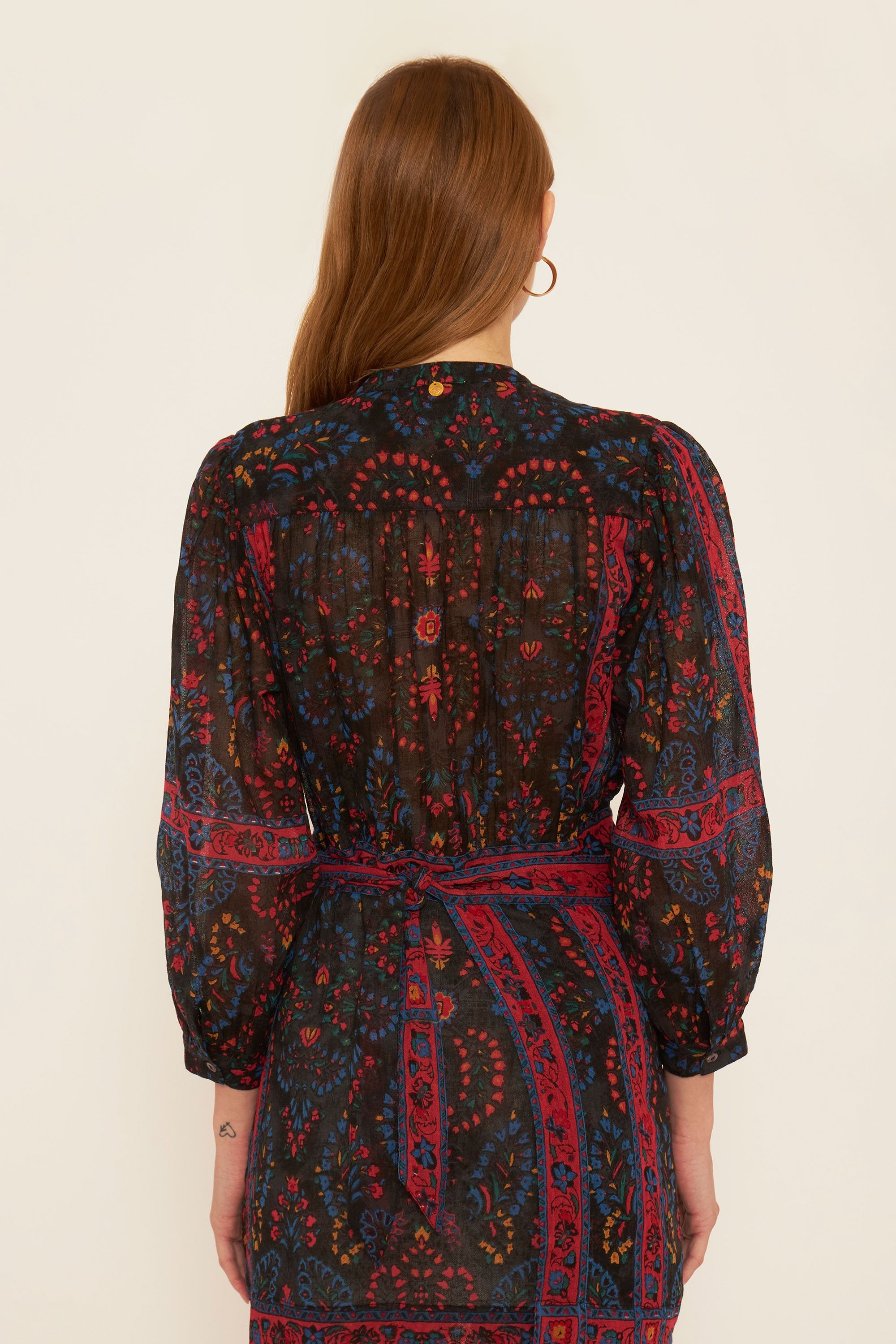 Besticktes Wickelkleid Tamir