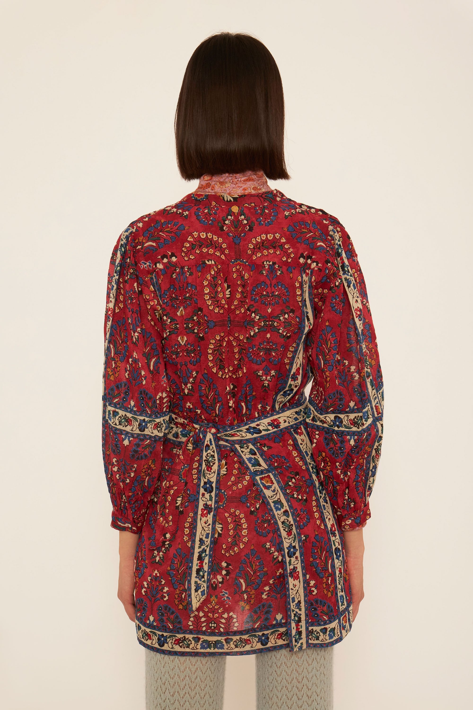 Besticktes Wickelkleid Tamir