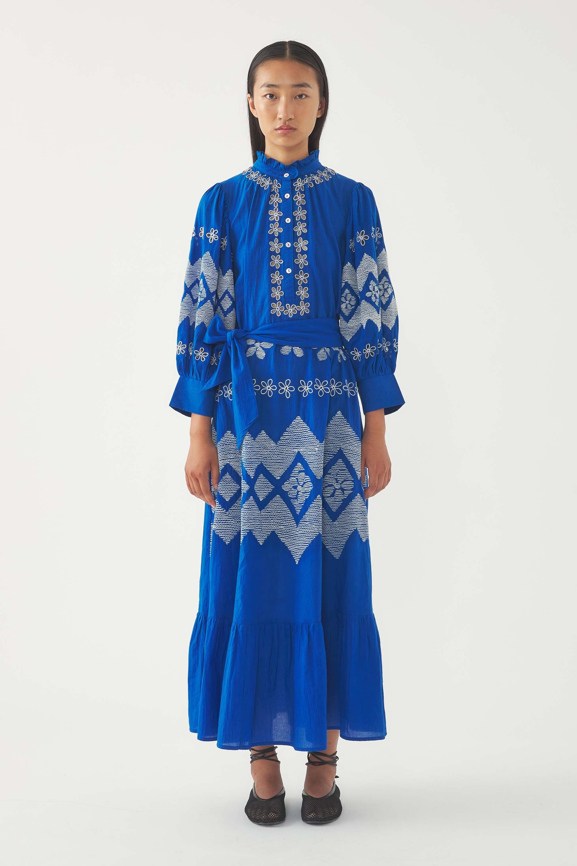 Embroidered Maxi Dress Tolede