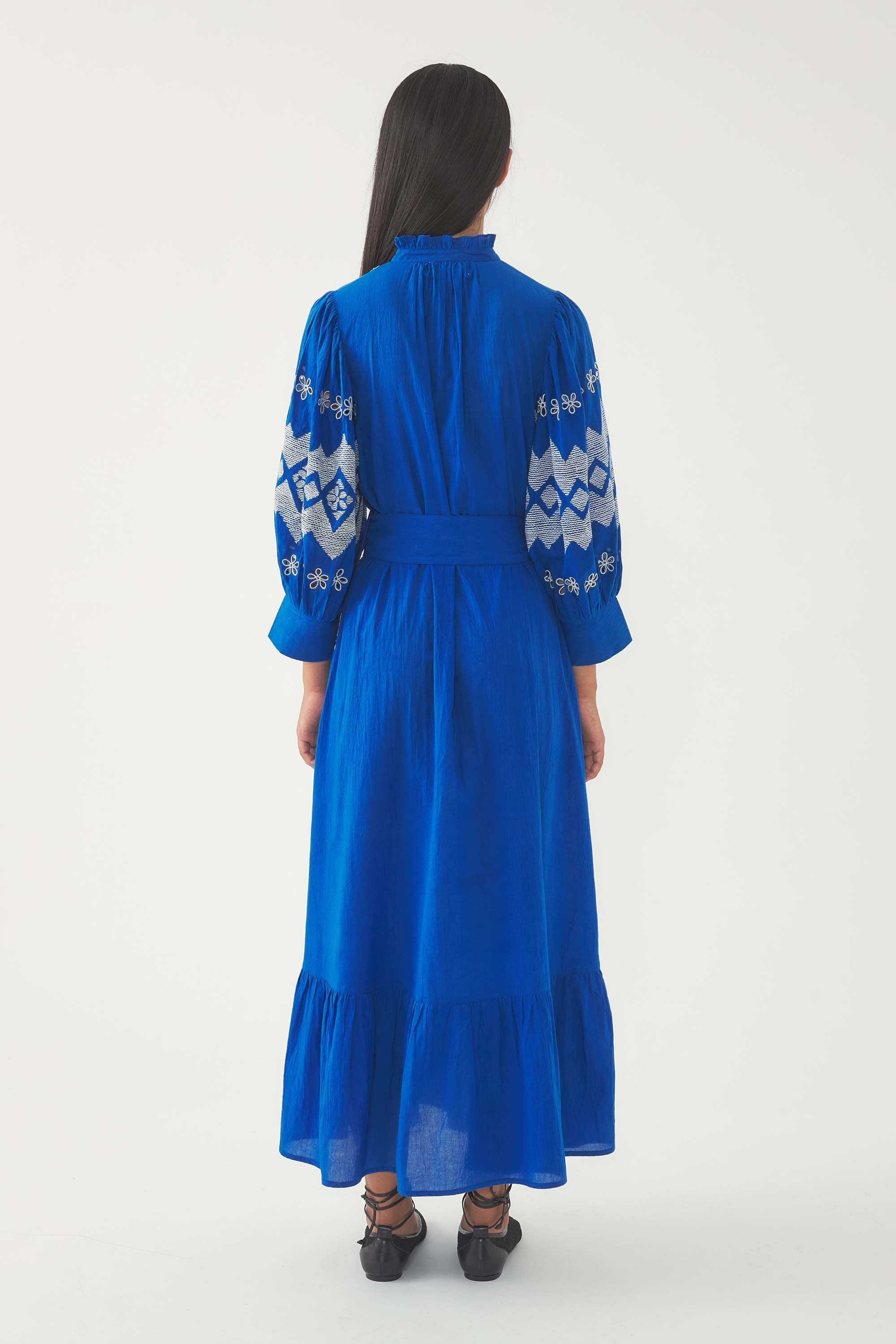 Embroidered Maxi Dress Tolede