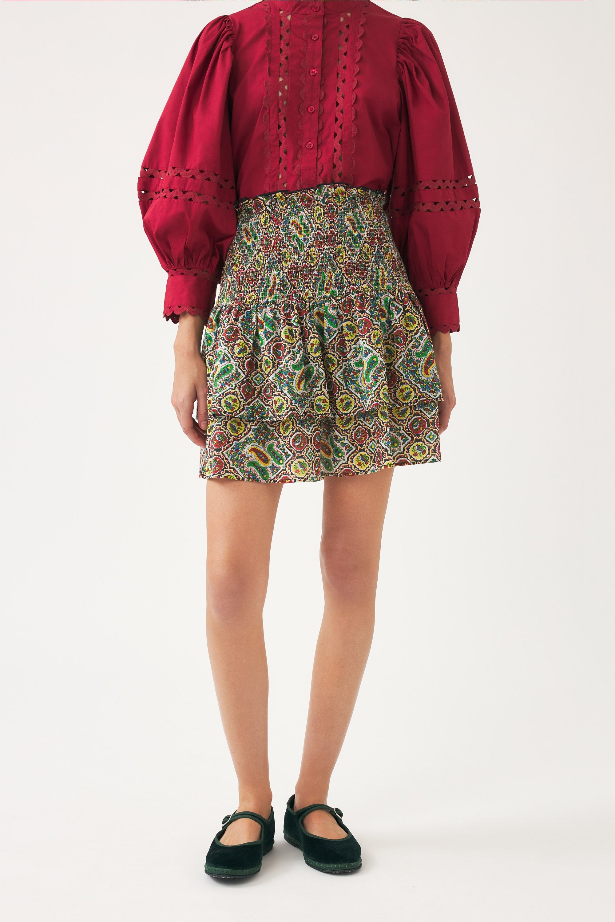 Smocked miniskirt Zena