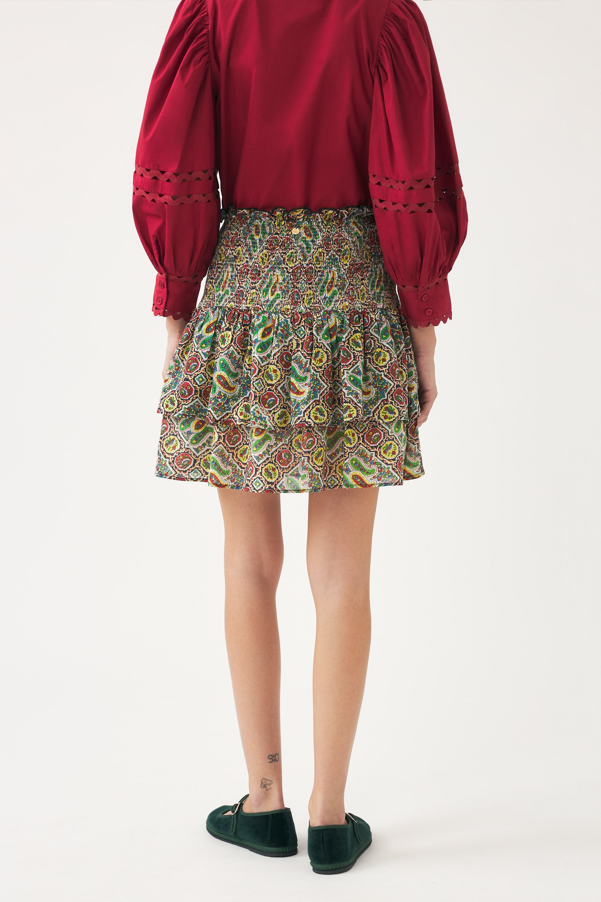 Smocked miniskirt Zena
