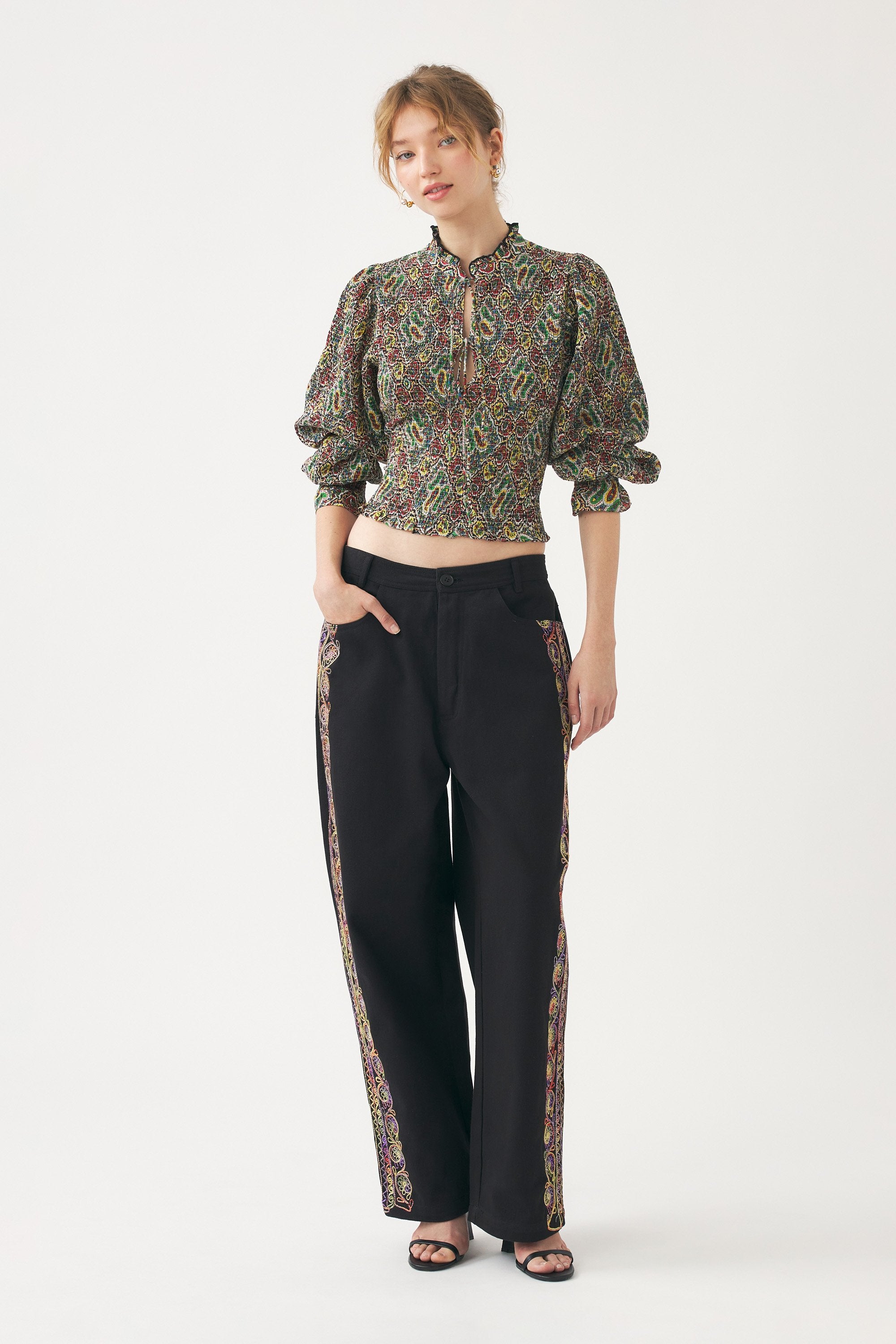 Smocked blouse Zena