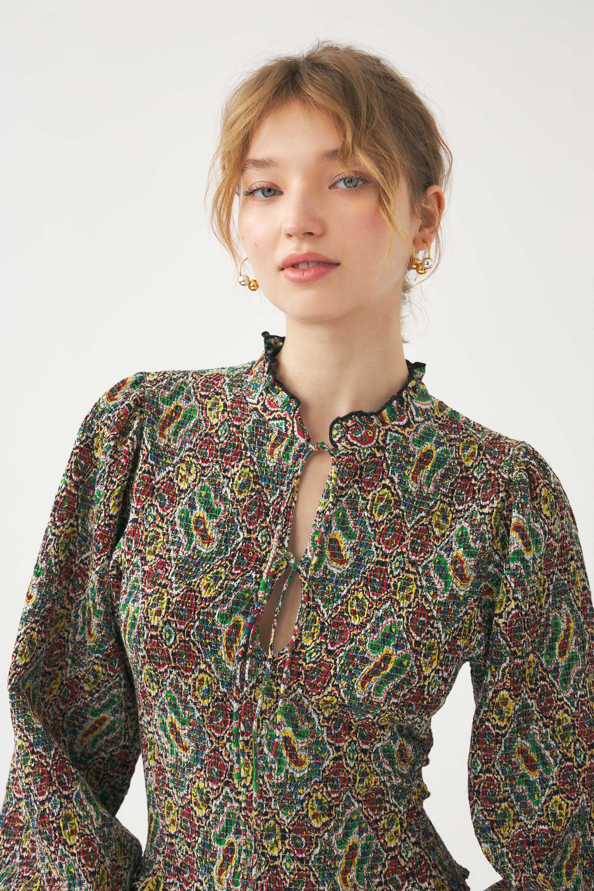 Smocked blouse Zena