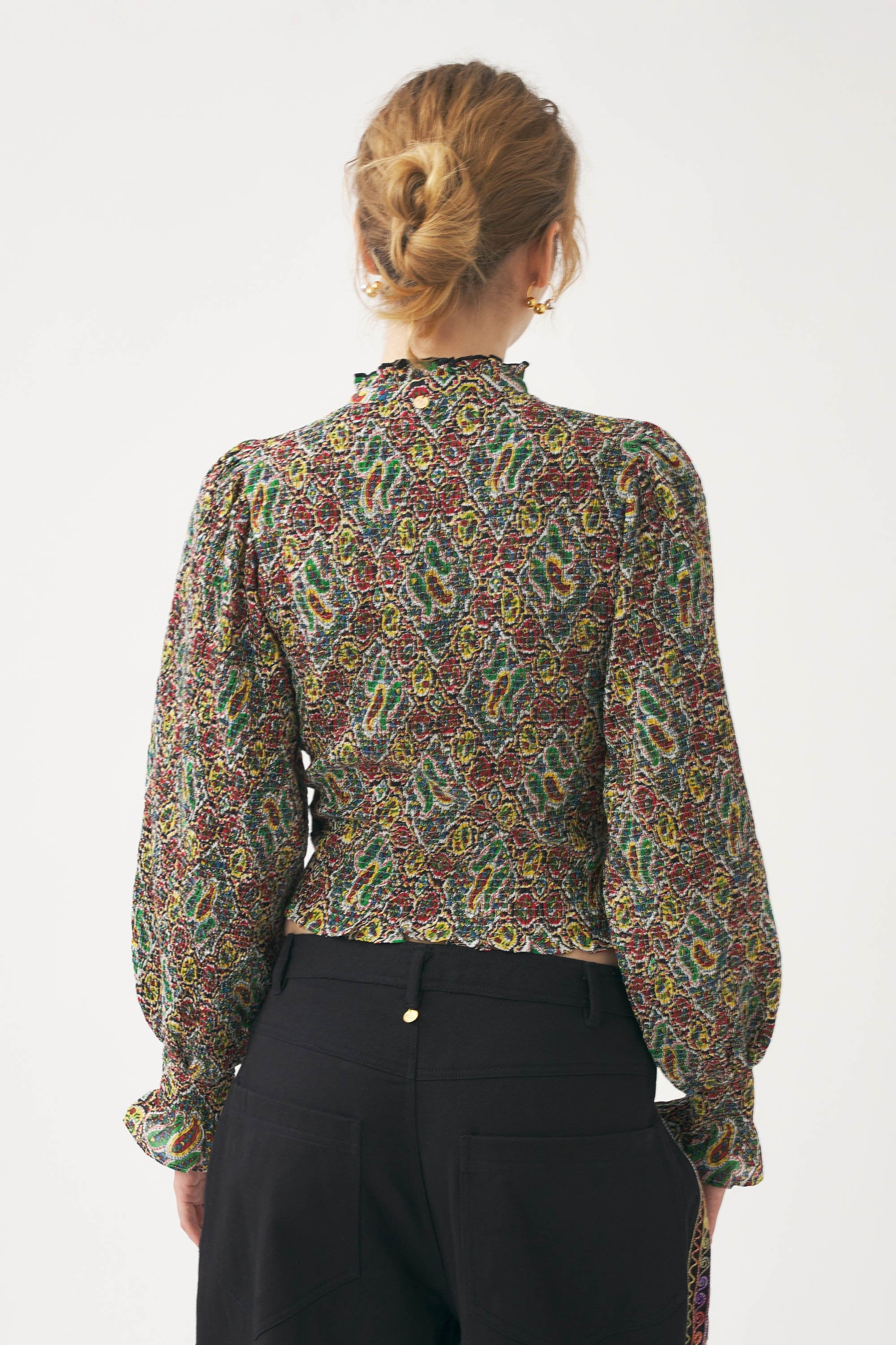 Chemisier à smocks Zena