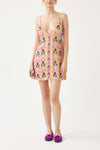 Hand-embroidered mini dress Zeniba