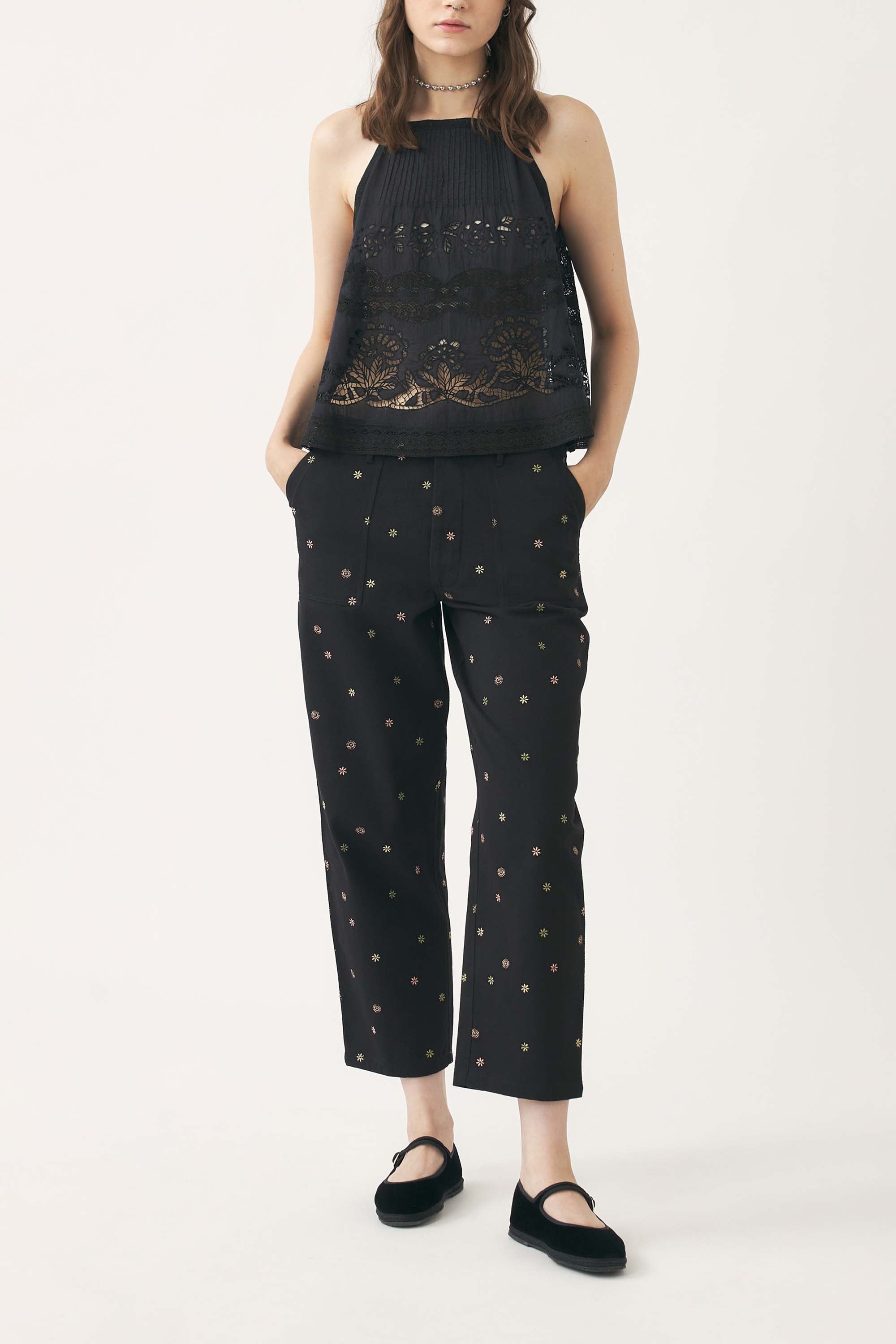 Openwork sleeveless top Aloha