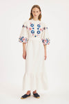 Robe longue brodée Amantina