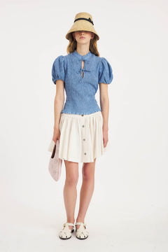 Angela smocked blouse