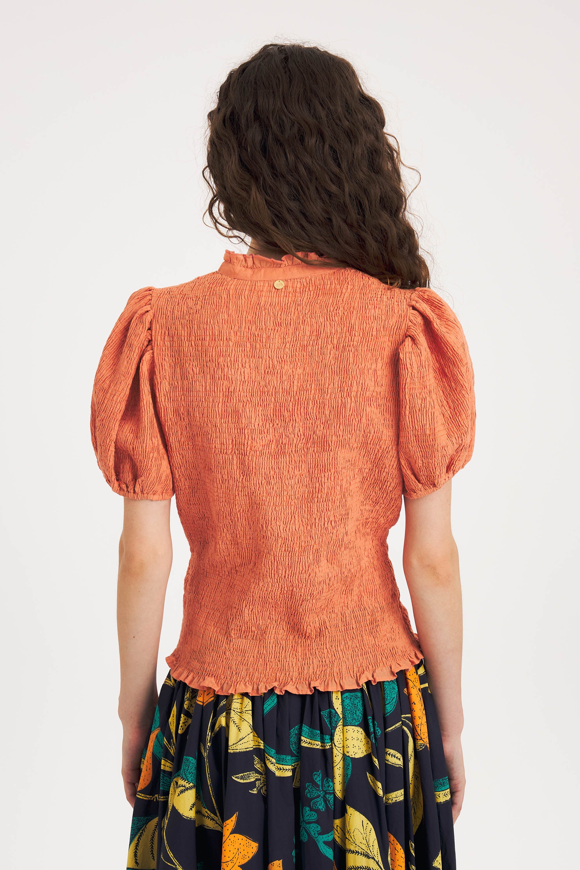 Angela smocked blouse