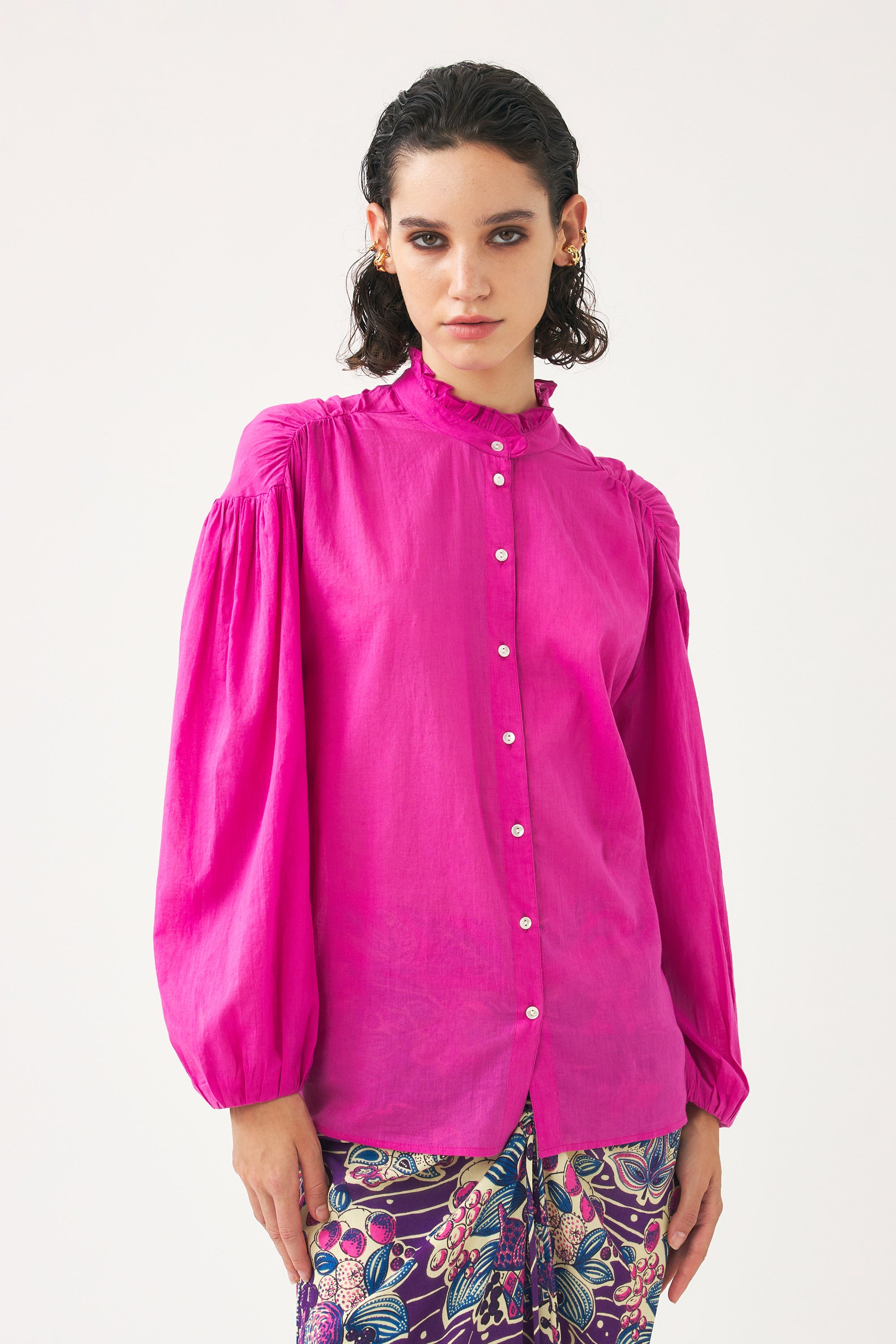 Cotton voile blouse Anna
