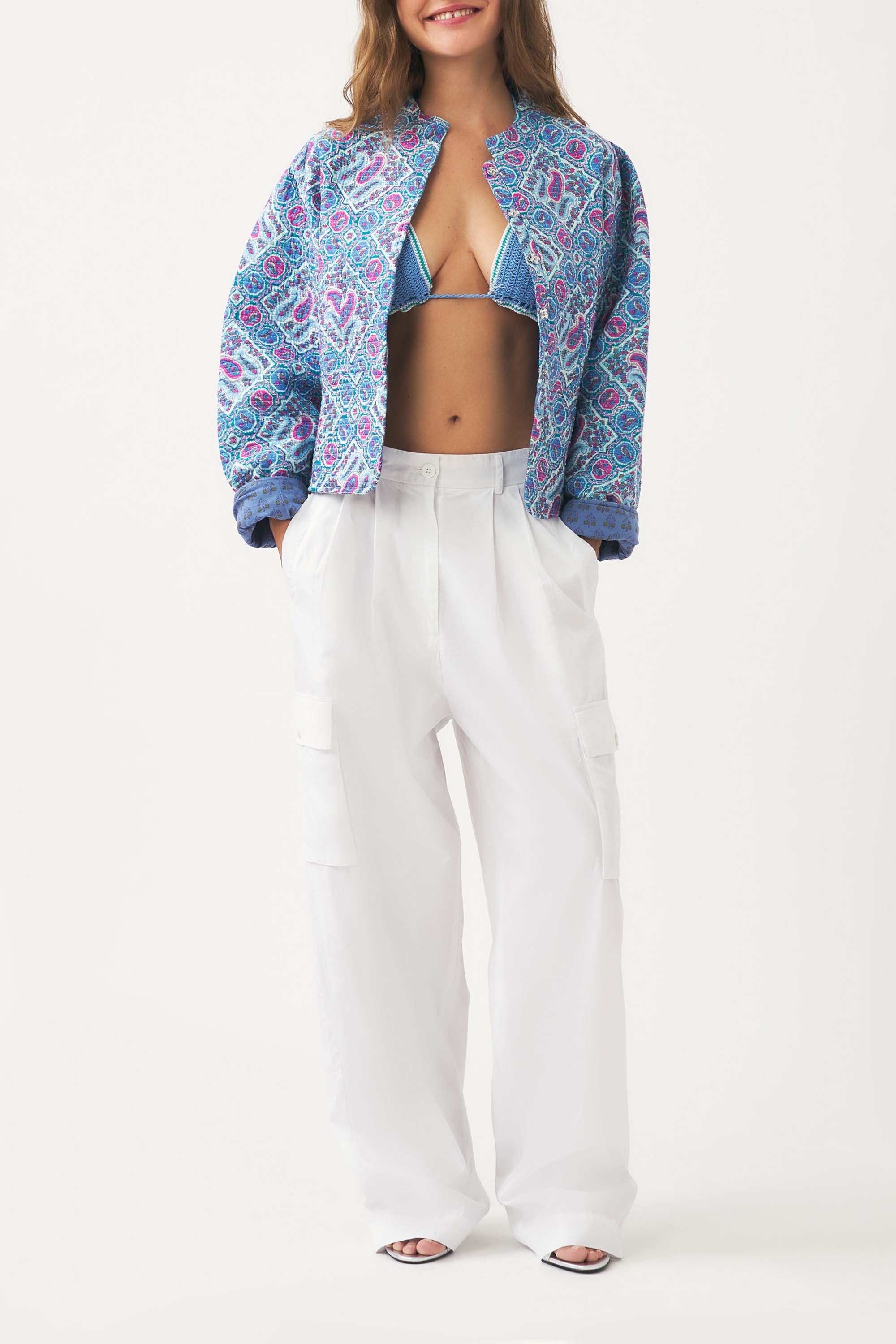 Pantalón cargo de popelina de algodón Bottom