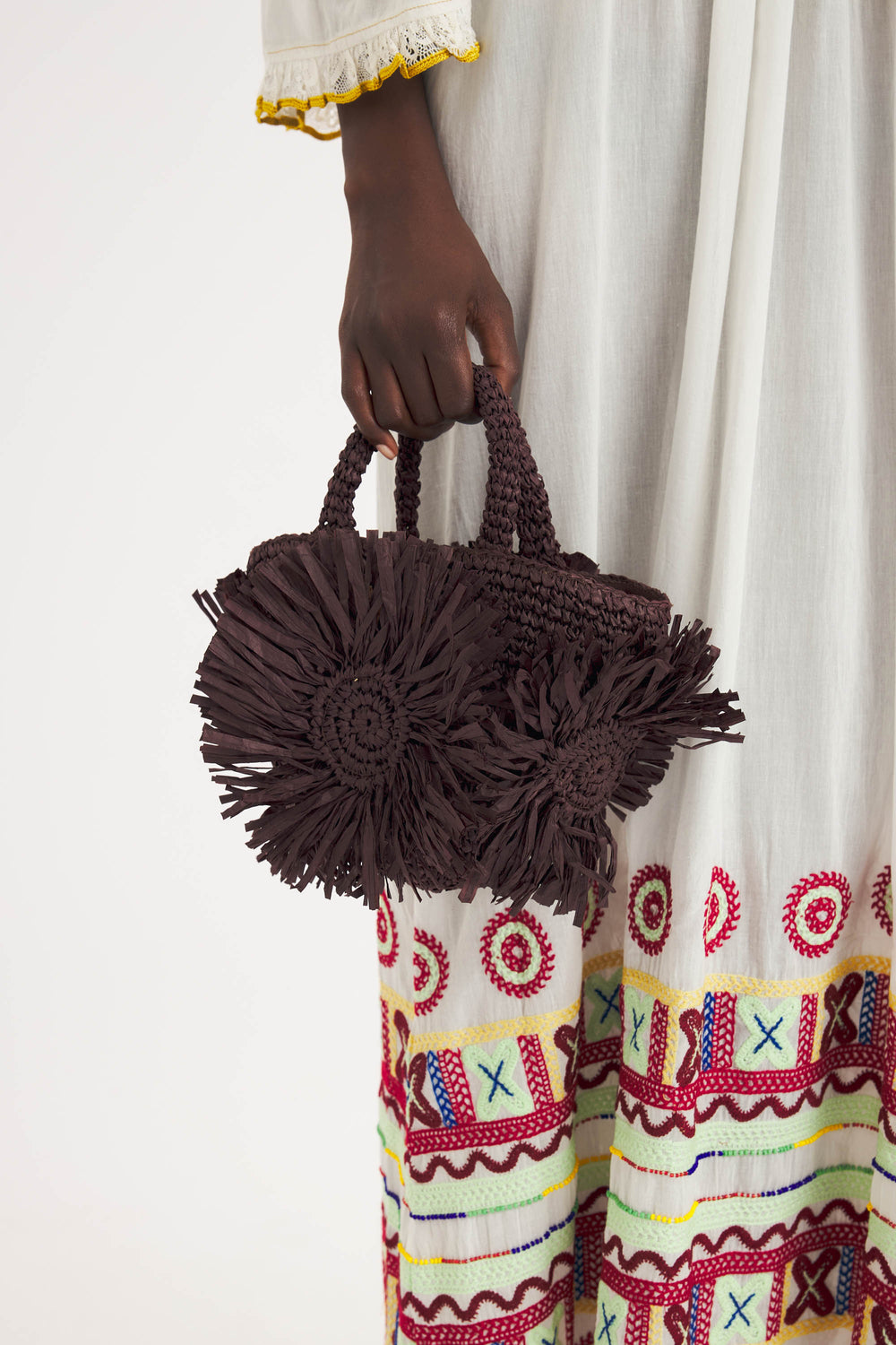 Cecile Small cabas – Braided Raffia & Floral Art | Antik Batik