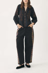 Hand-embroidered linen blouse Cindy