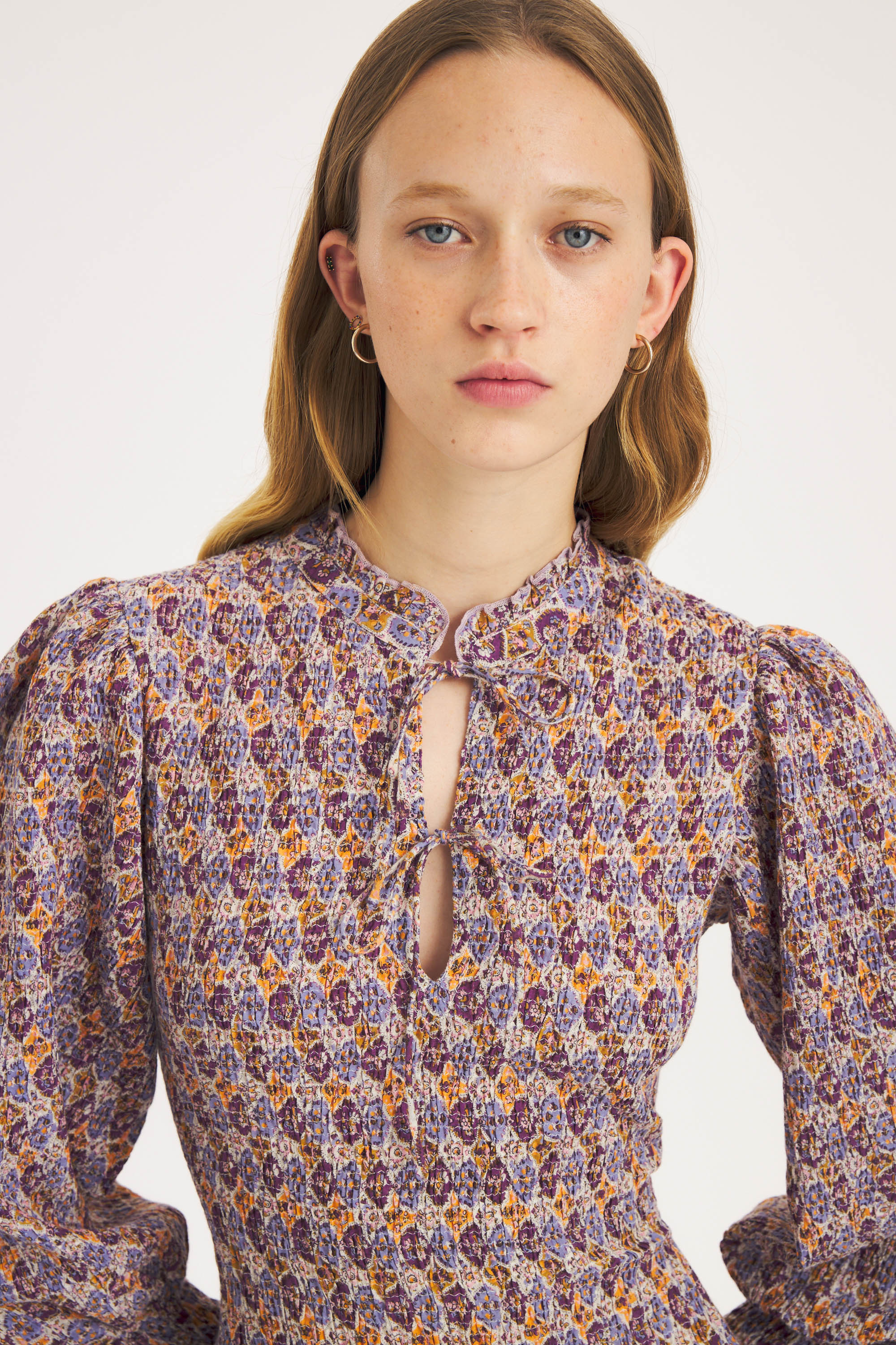 Kayla smocked maxi dress