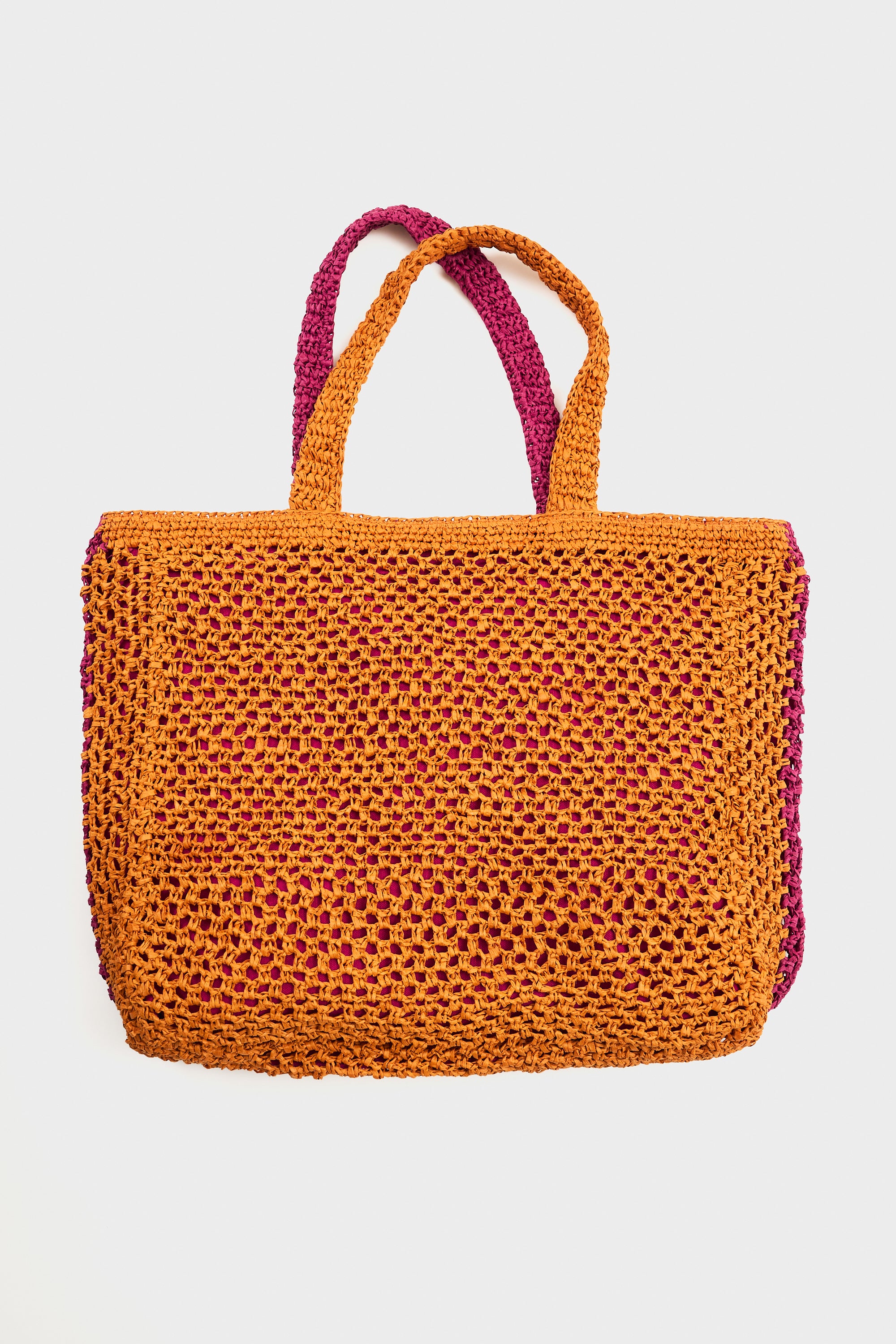 Kopi Big Cabas – Fuchsia Raffia Crochet Tote | Antik Batik