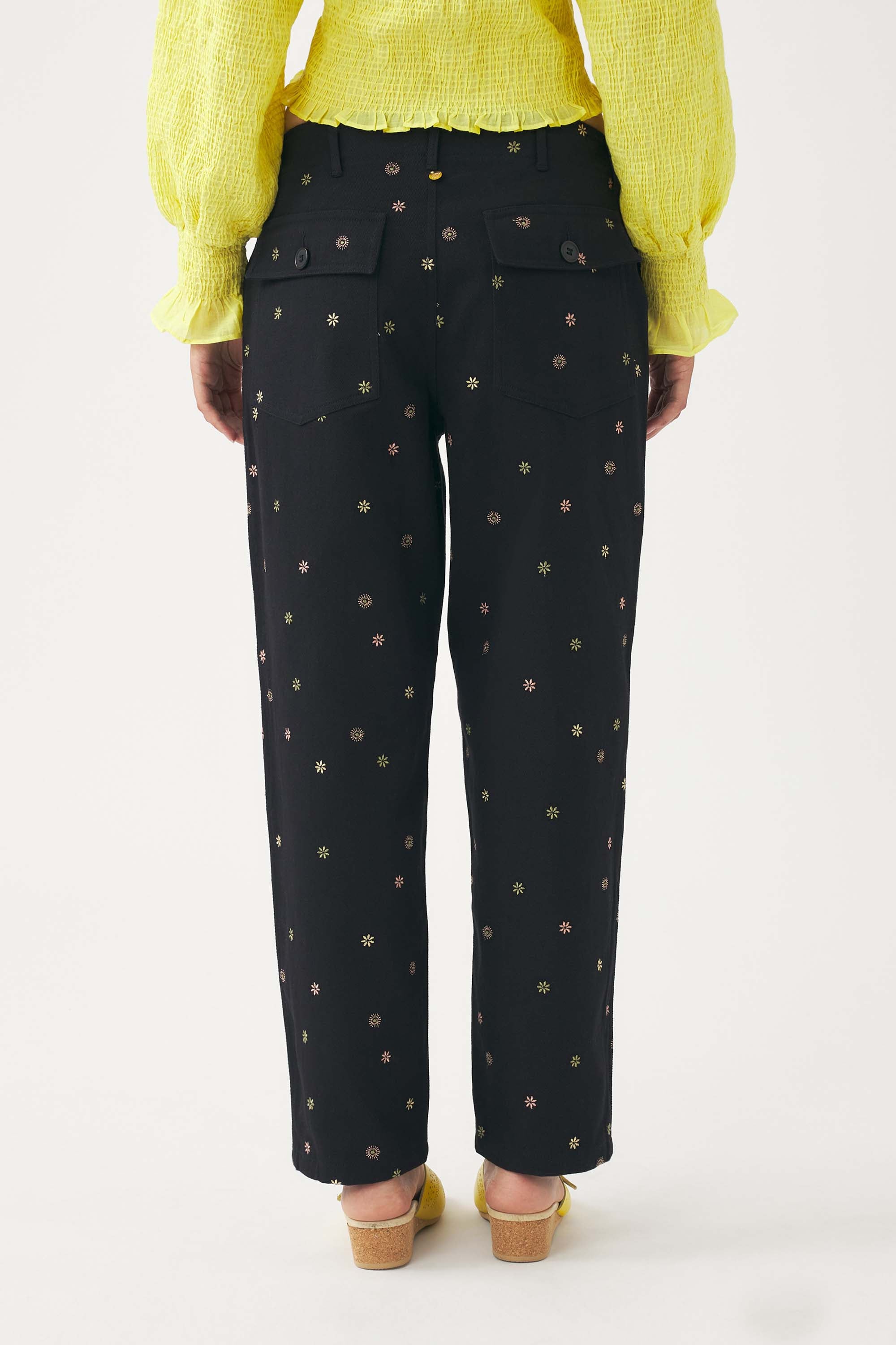 Pantalon brodé à la main Mael