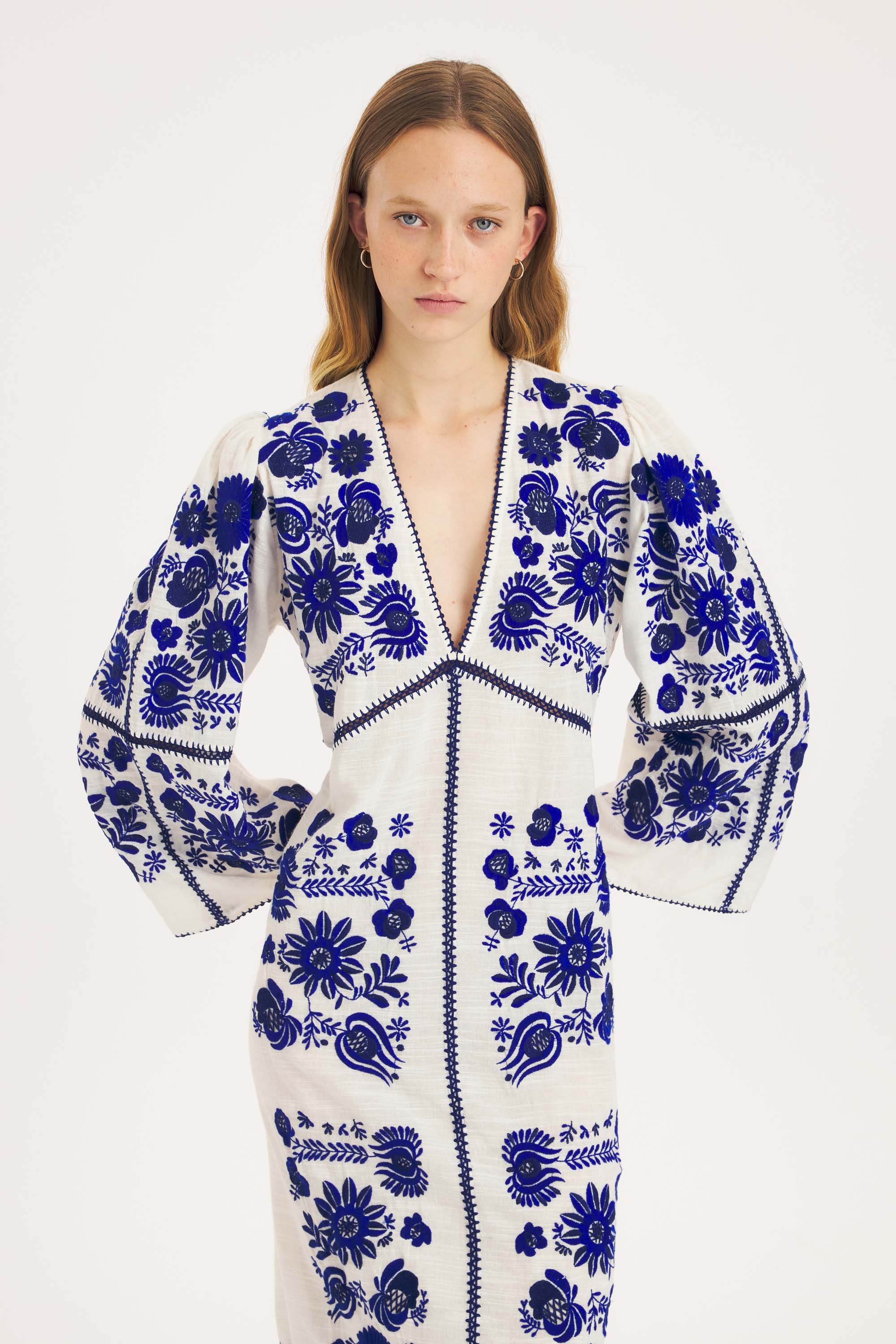 Matias Dress – Hand-Embroidered Cotton Elegance | Antik Batik