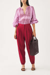 Blusa in voile di cotone stampato Nalii