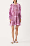 Cotton voile print mini dress Nalii