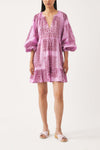 Cotton voile print mini dress Nalii