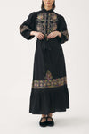 Hand-embroidered maxi dress Neil