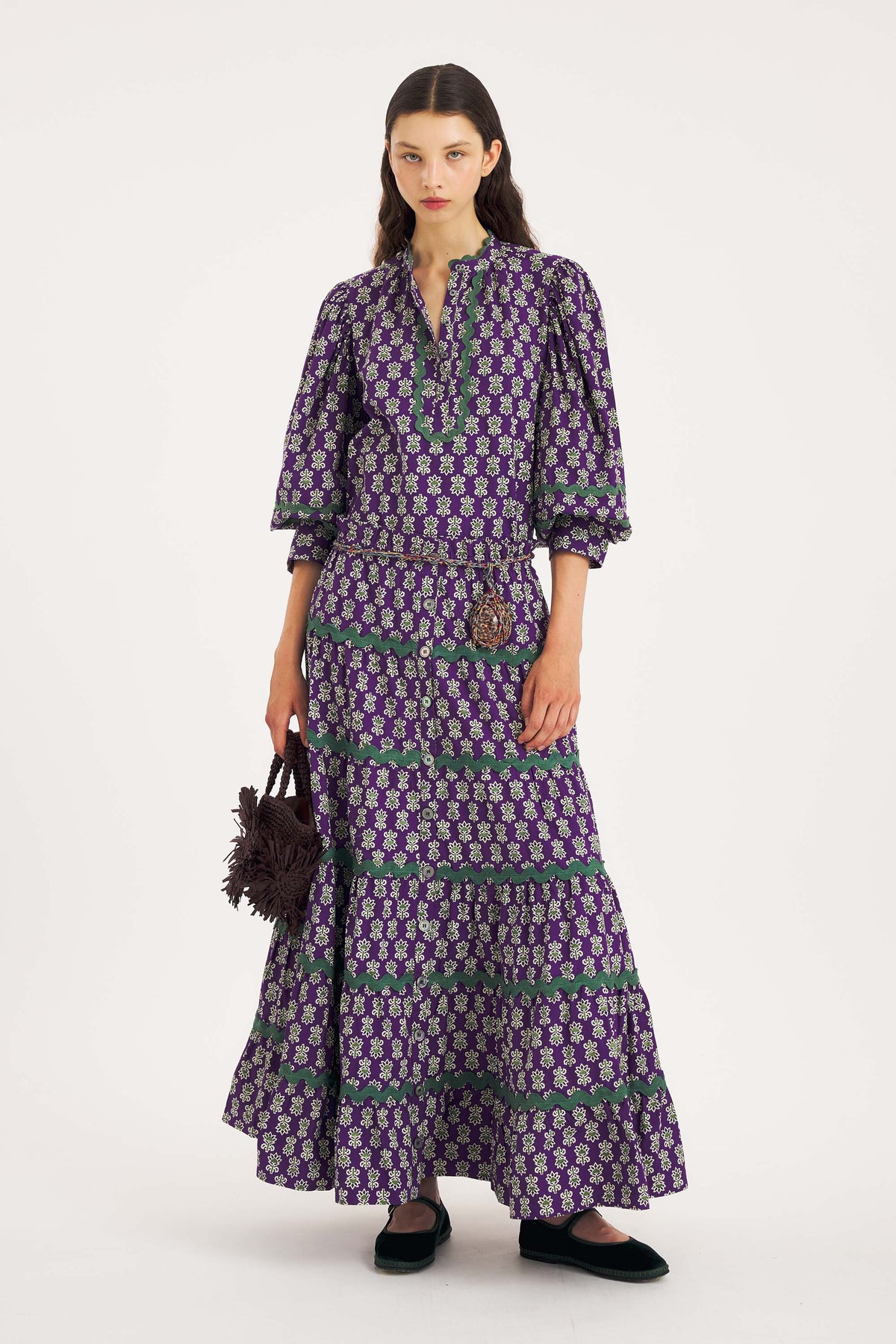 Olga Blouse – Cotton Poplin, Zigzag Detail | Antik Batik