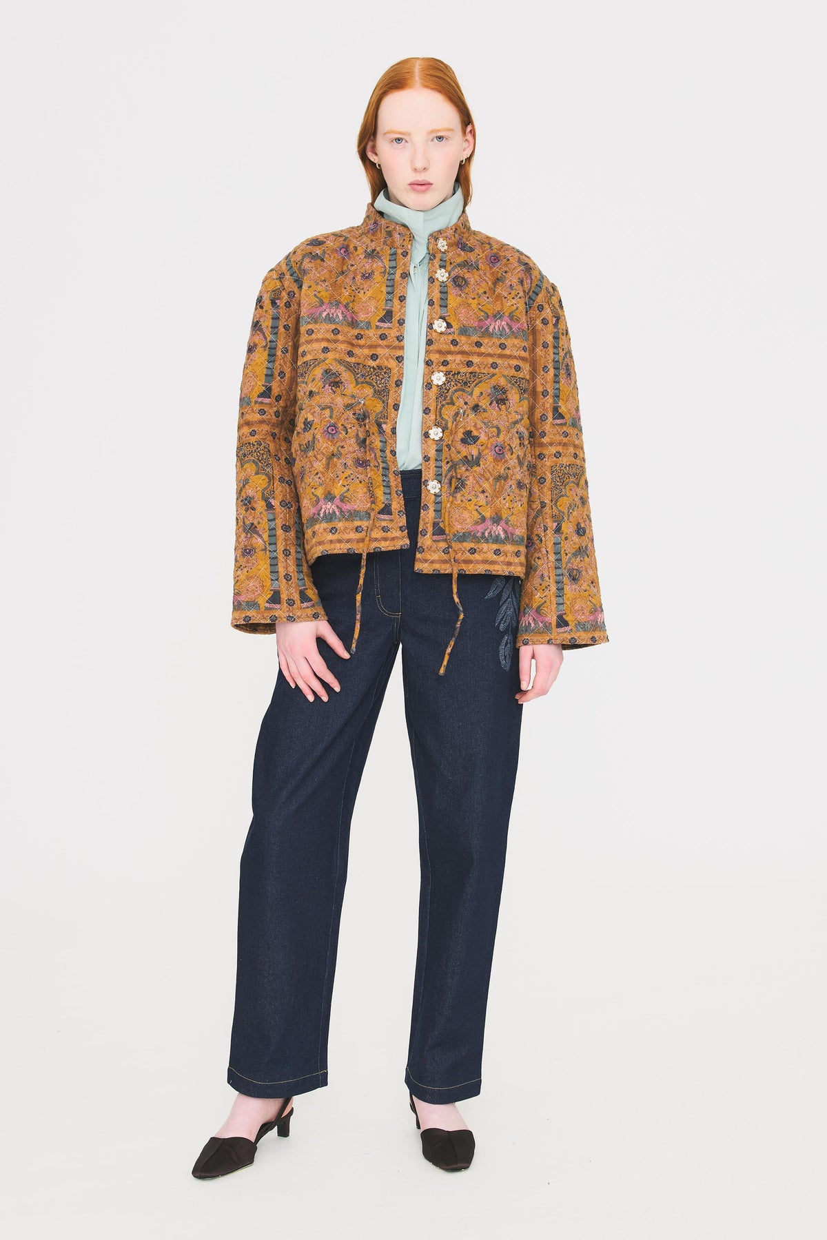 Pie Jacket – Printed Jacquard Elegance by Antik Batik