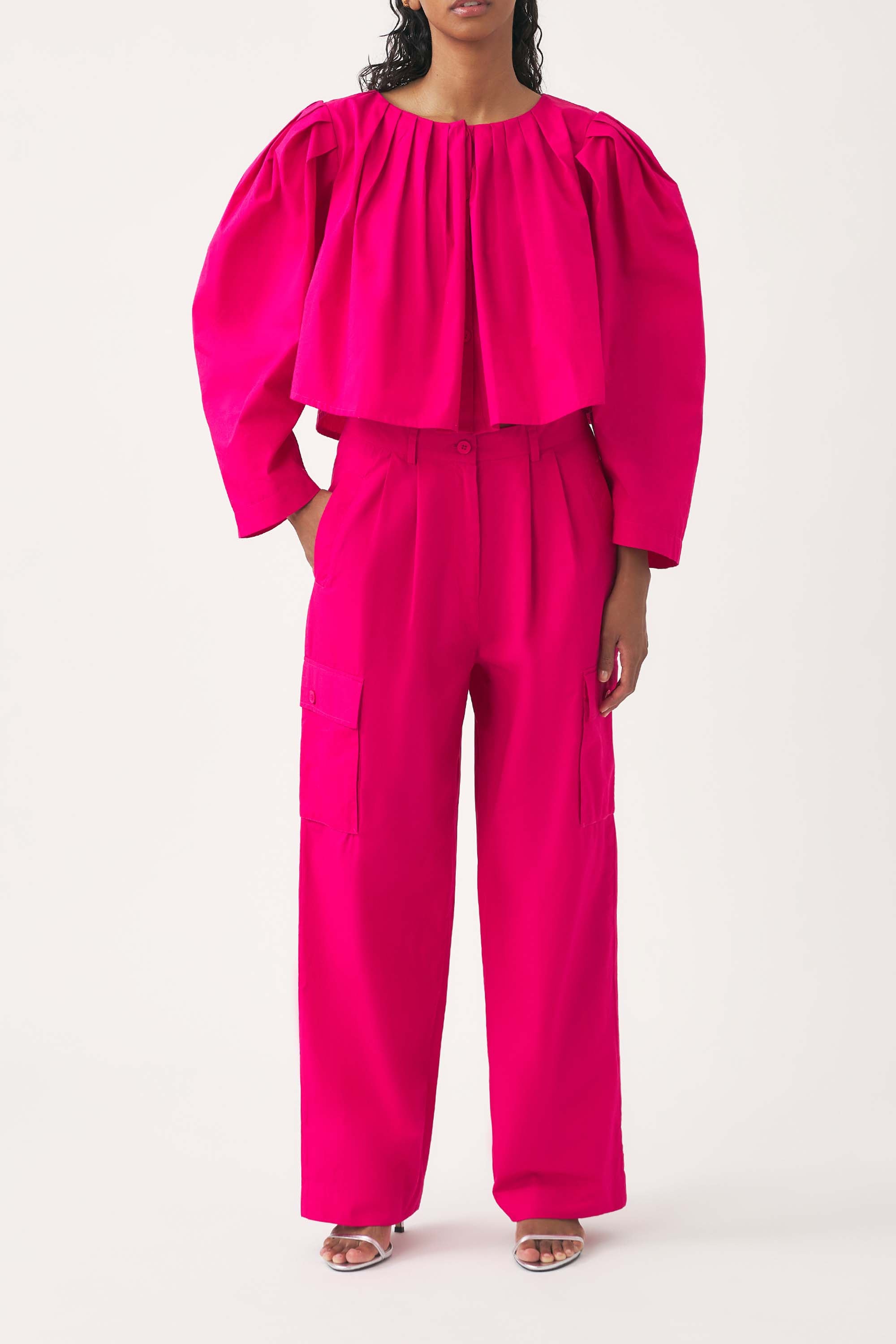 Cropped jacket in Pop