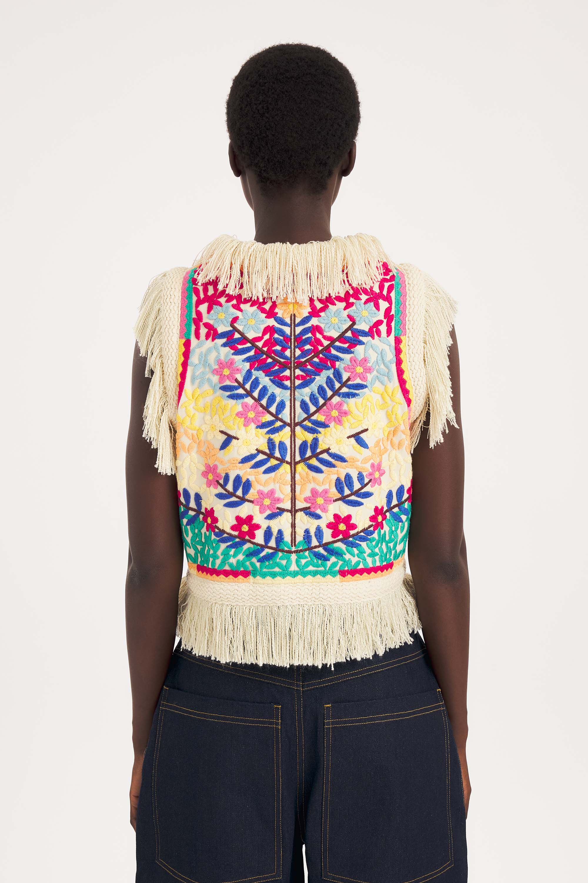 Rainbow Embroidered Vest