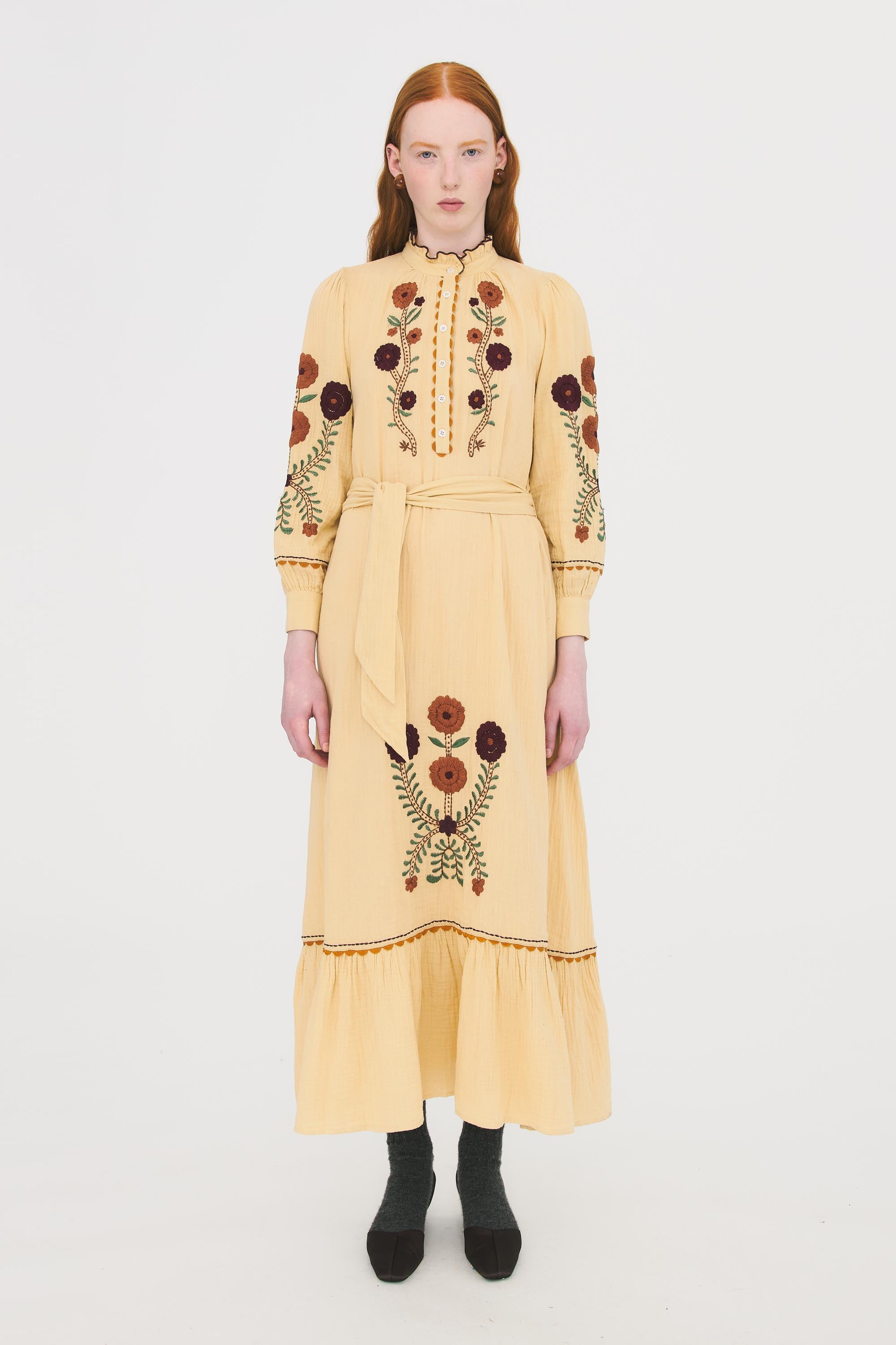 Sun long dress – Hand-Embroidered Elegance by Antik Batik
