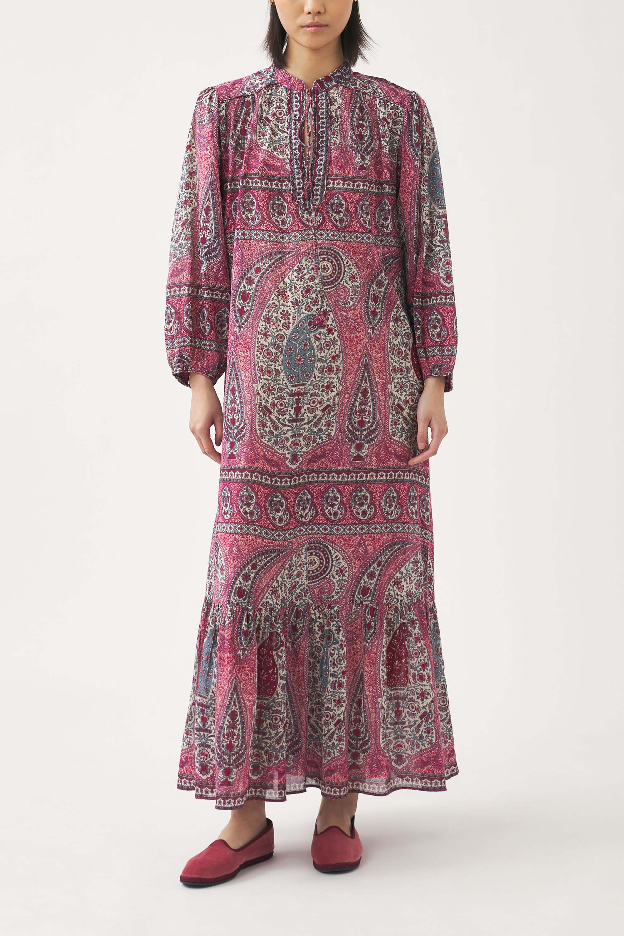 Cotton bohemian print dress | Paisley print dress | ANTIK BATIK