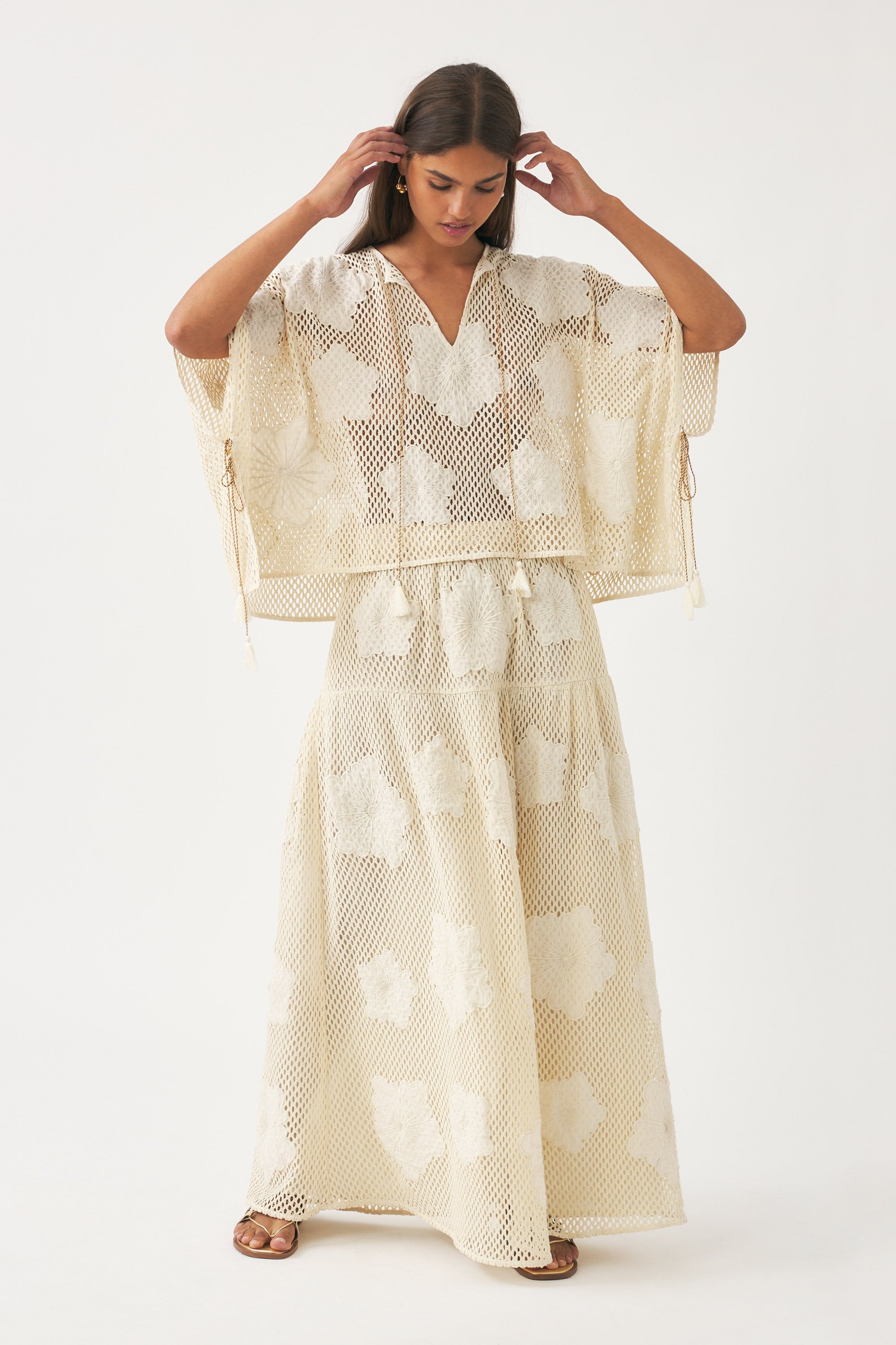 Mini caftan brodé Aloni