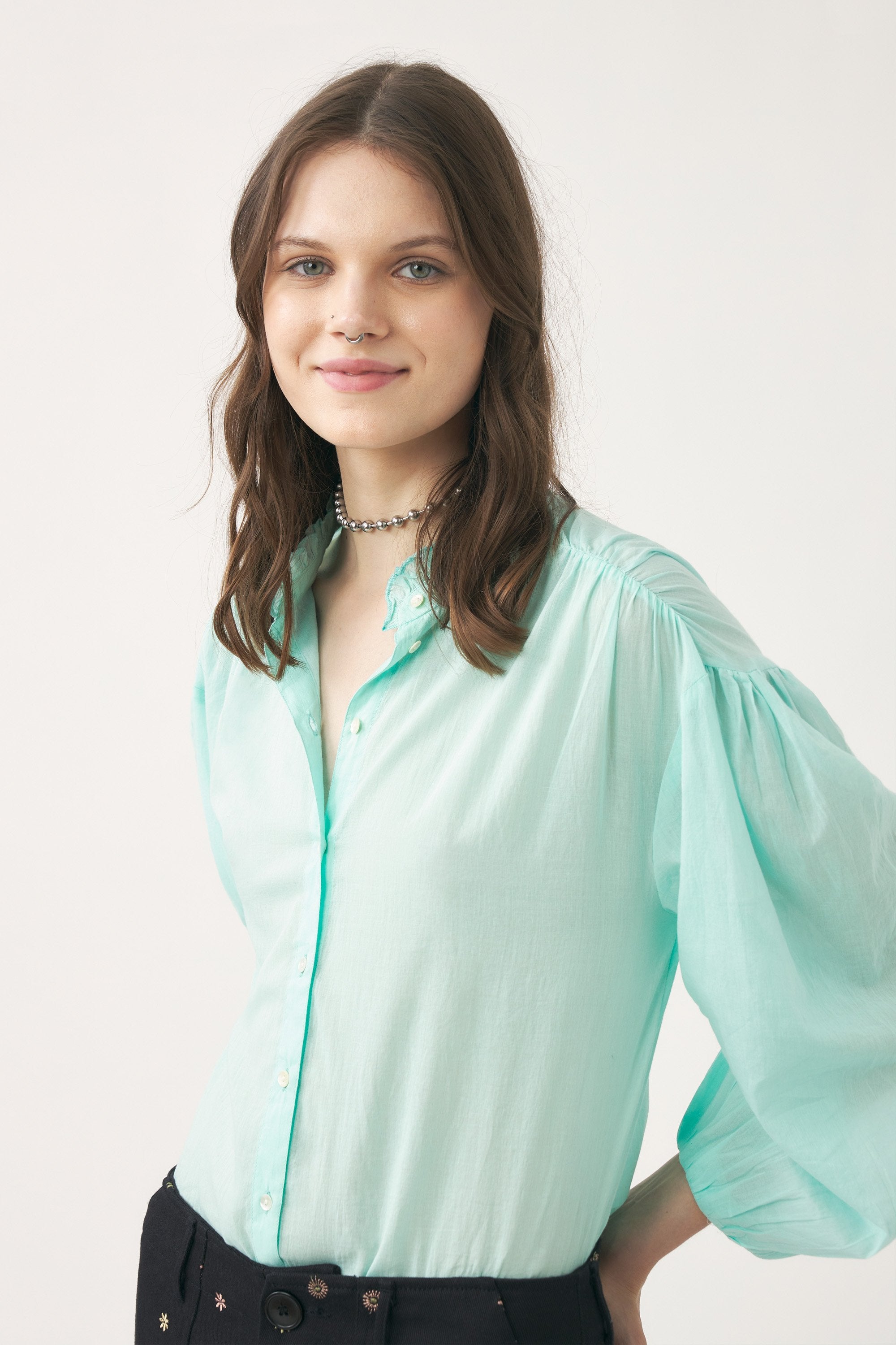Camisa de voile de algodón Anna
