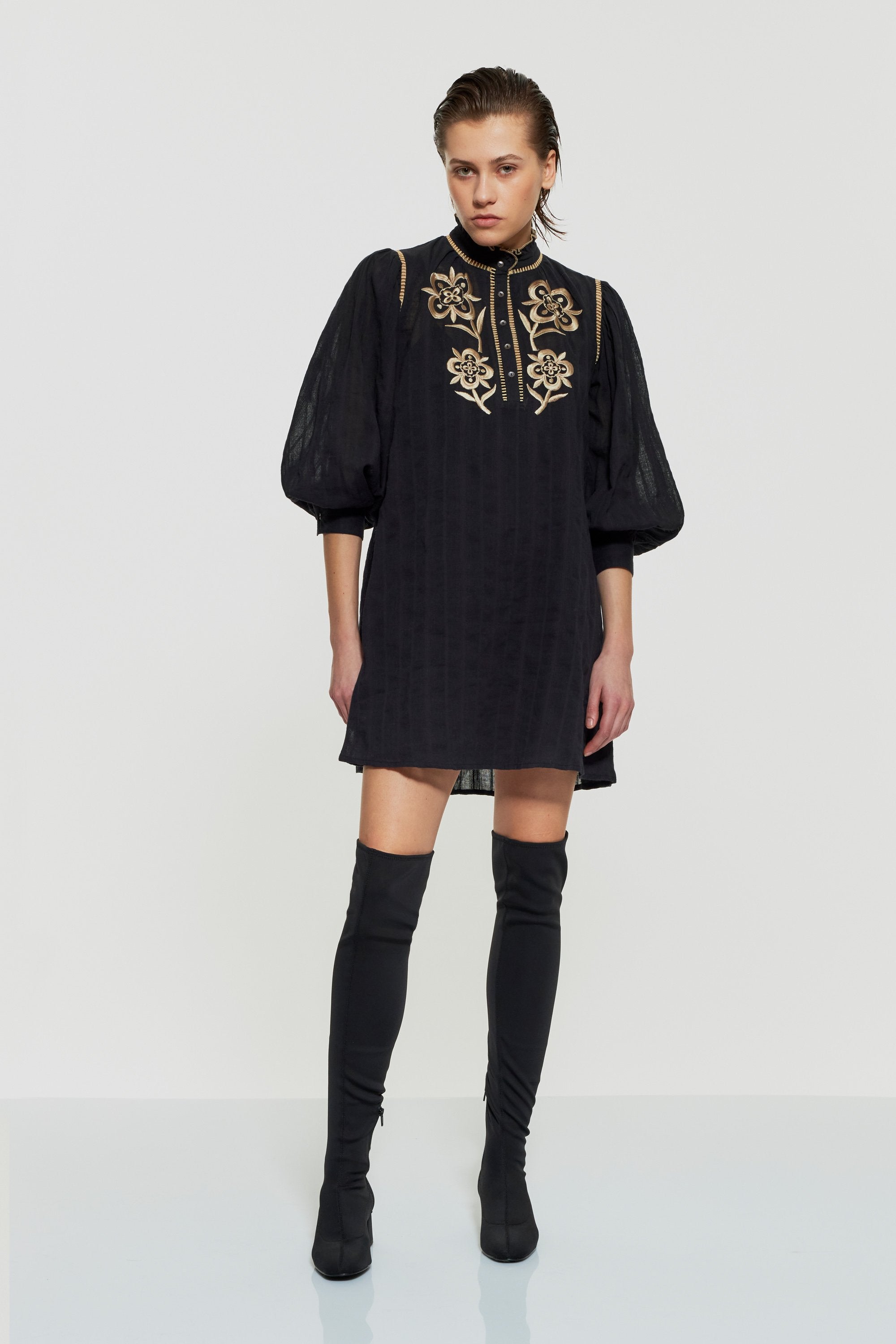 Anouki embroidered mini dress