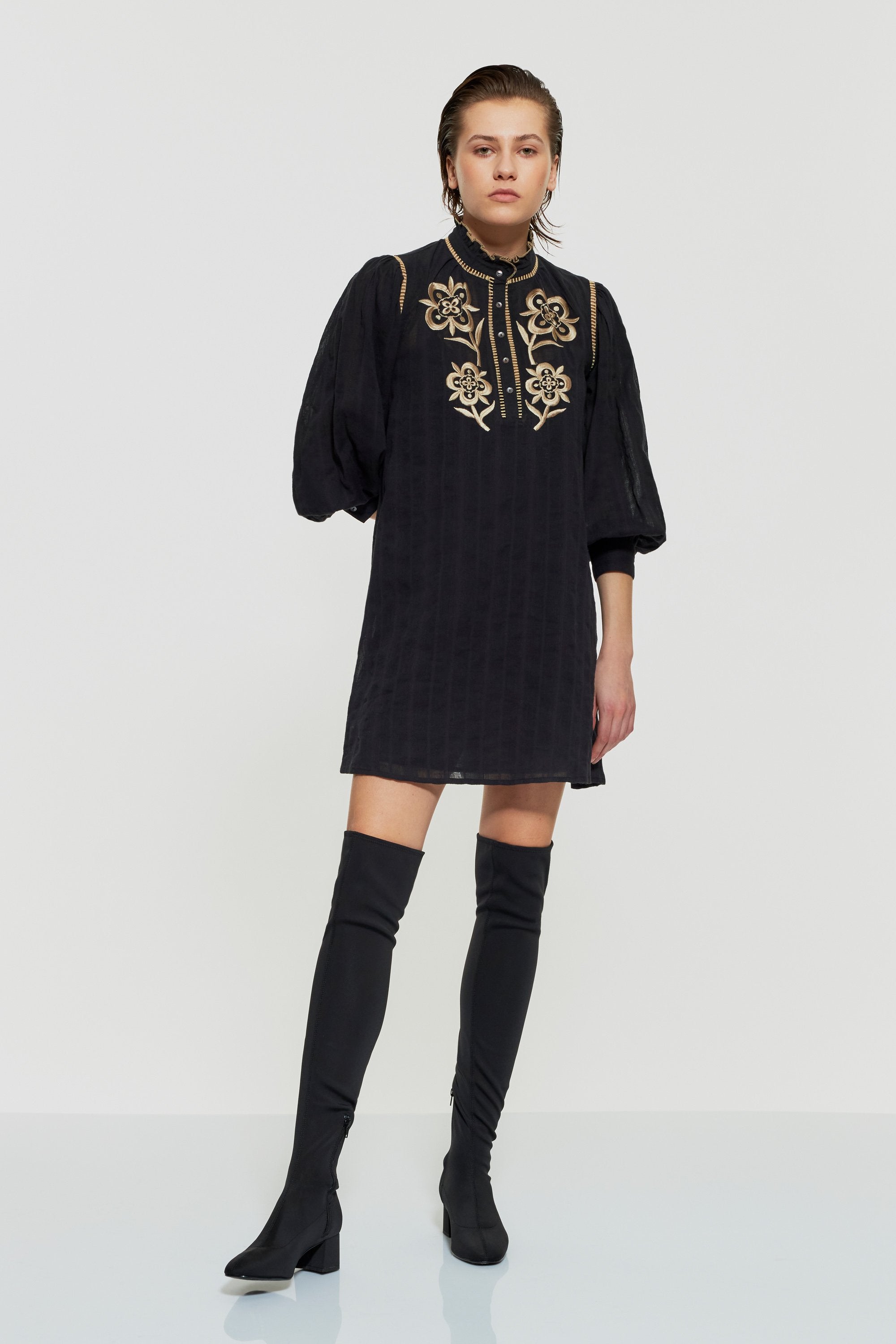 Anouki embroidered mini dress
